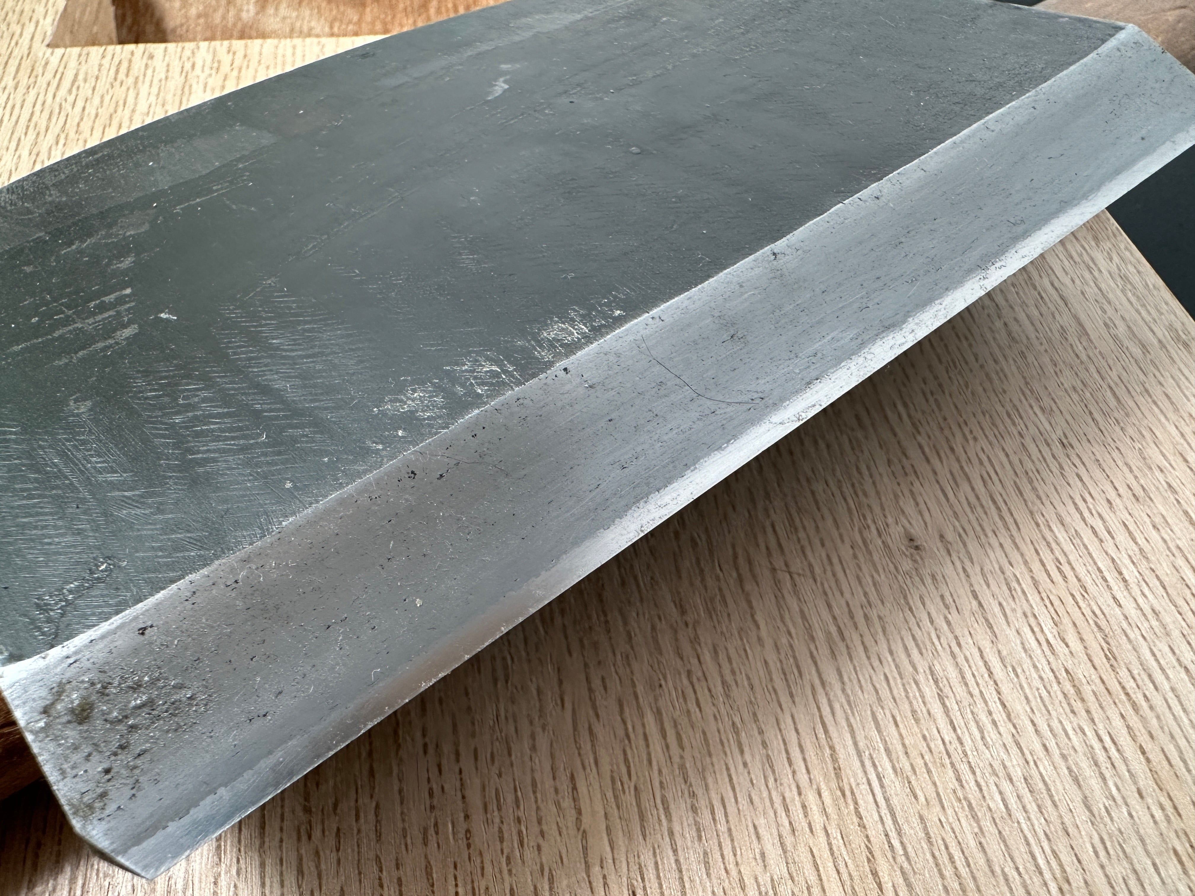 Genshin Large Plane(Kanna) by Funahiro with koyoshiya dai from Collection 蔵出し 舟弘作 玄心 大鉋 猪本台 168mm