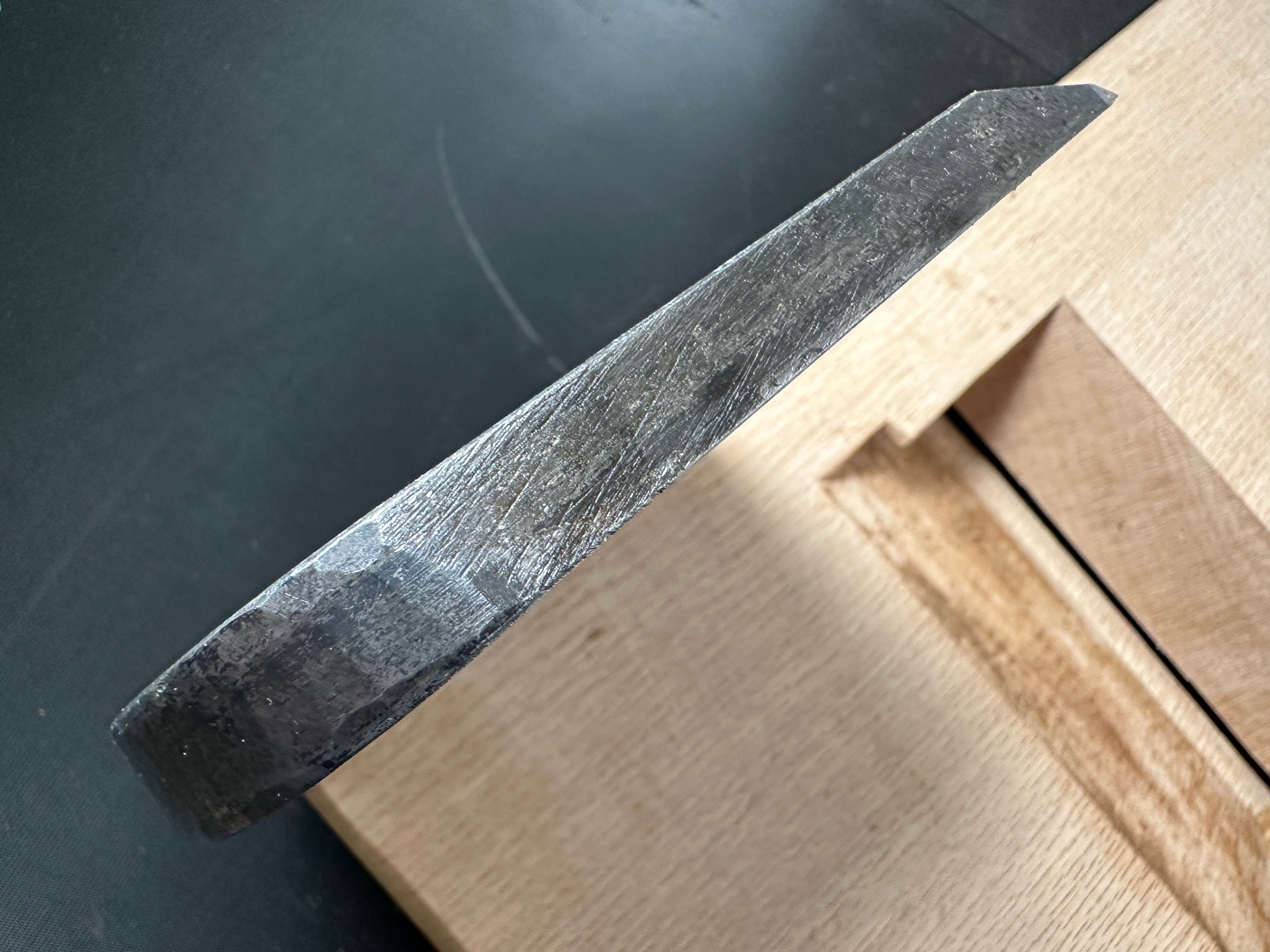 Genshin Large Plane(Kanna) by Funahiro with koyoshiya dai from Collection 蔵出し 舟弘作 玄心 大鉋 猪本台 168mm