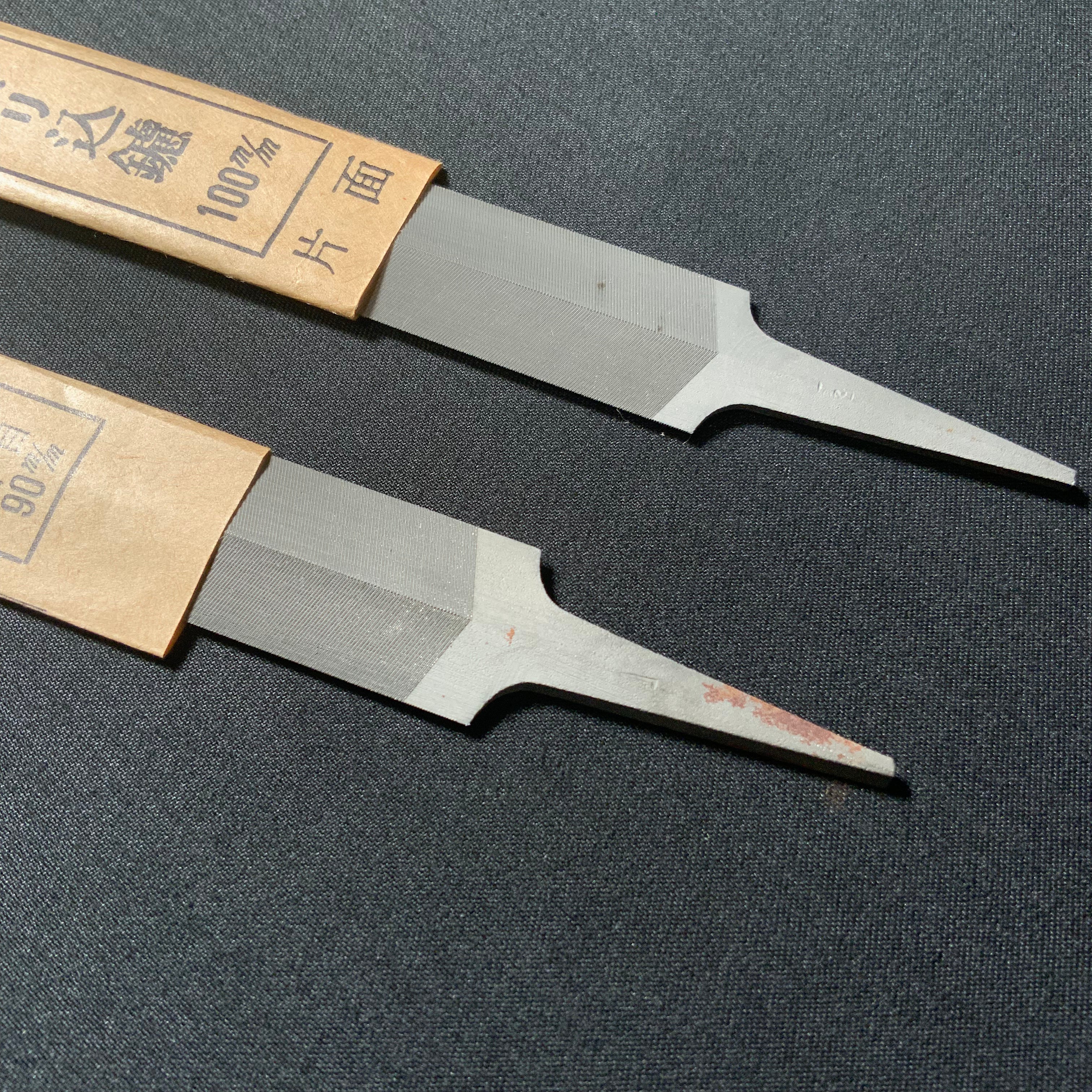 Old Stock KAKUCHO Single edged file for Handsaw sharpening (Surikomi-Yasuri) 掘出し物 格長 片刃 すり込みヤスリ 90mm/100mm