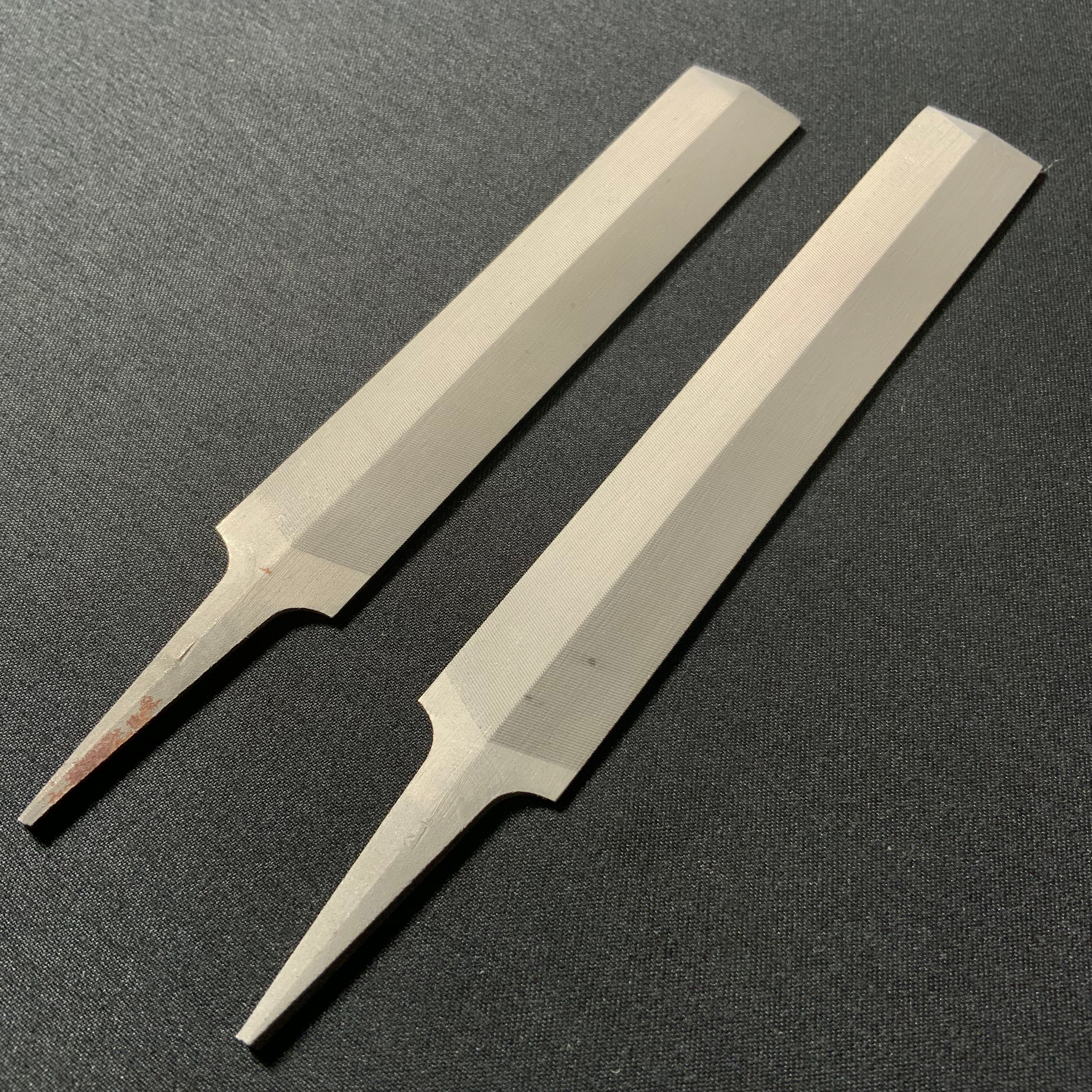 Old Stock KAKUCHO Single edged file for Handsaw sharpening (Surikomi-Yasuri) 掘出し物 格長 片刃 すり込みヤスリ 90mm/100mm