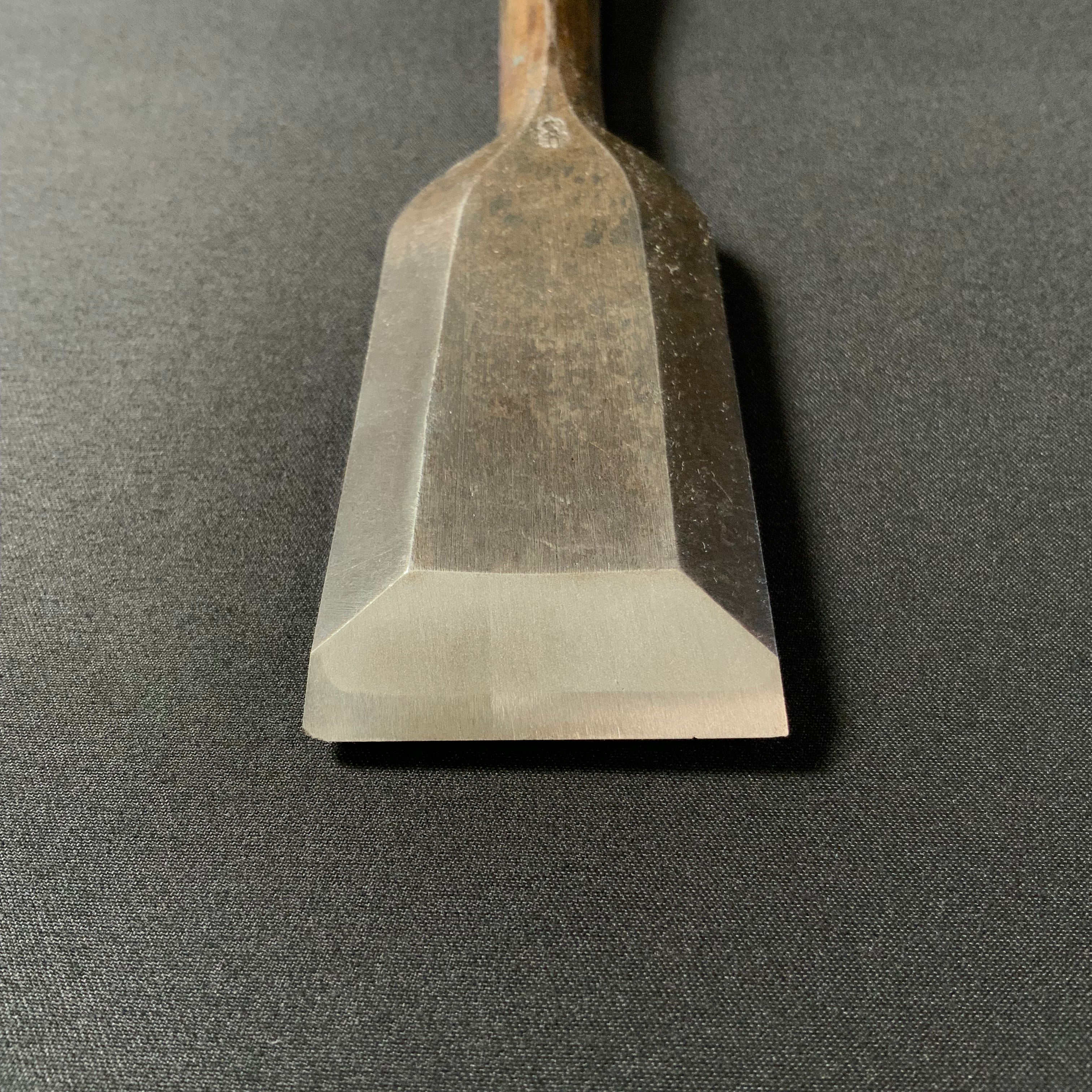 掘出し物 二代目左久作 叩き鑿 池上喬庸作 42mm Old stock Hidari Hisasaku 2rd Timber chisels by Ikegami Takanobu Tatakinomi