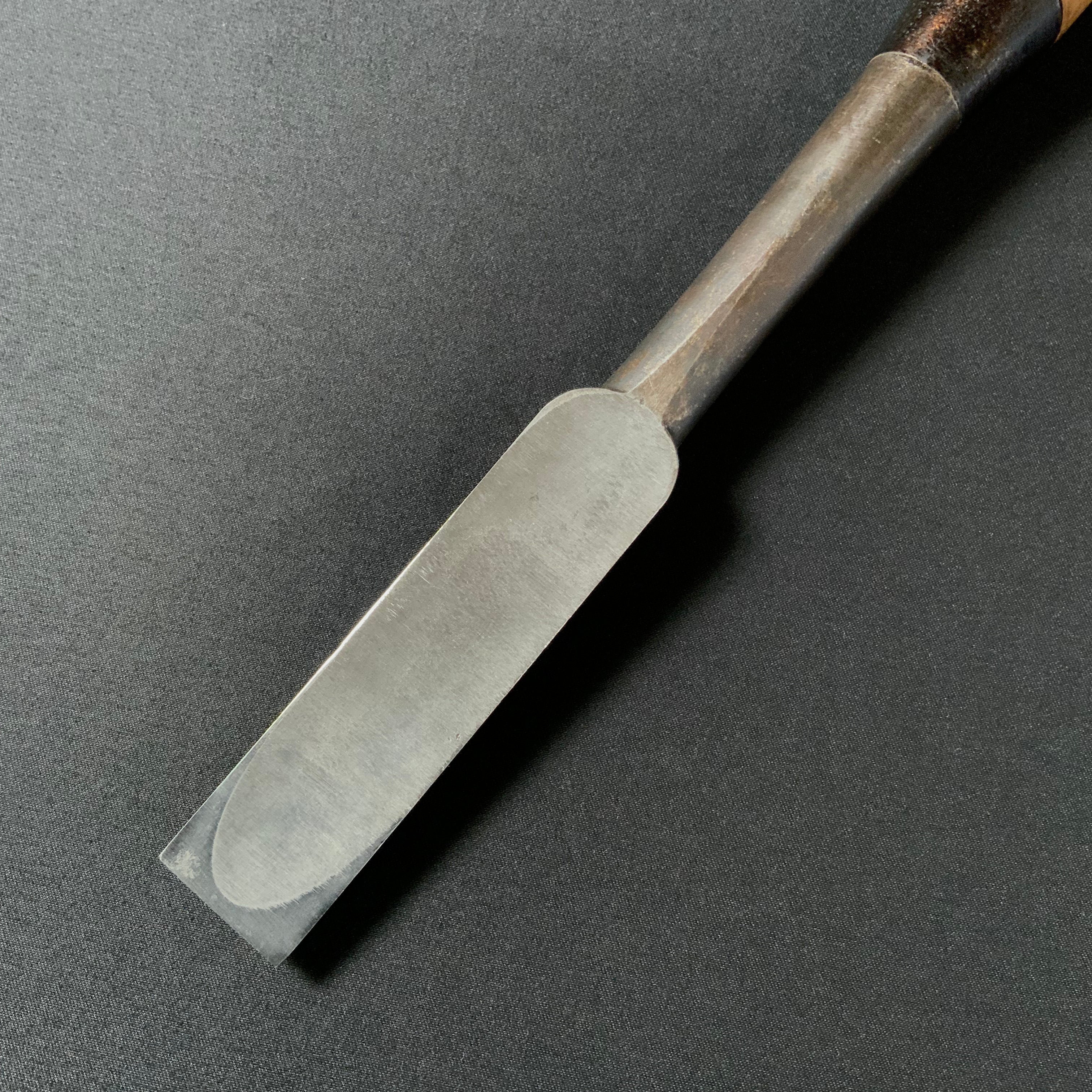 掘出し物 二代目左久作 叩き鑿 池上喬庸作 24mm #1 Old stock Hidari Hisasaku 2rd Timber chisels by Ikegami Takanobu Tatakinomi