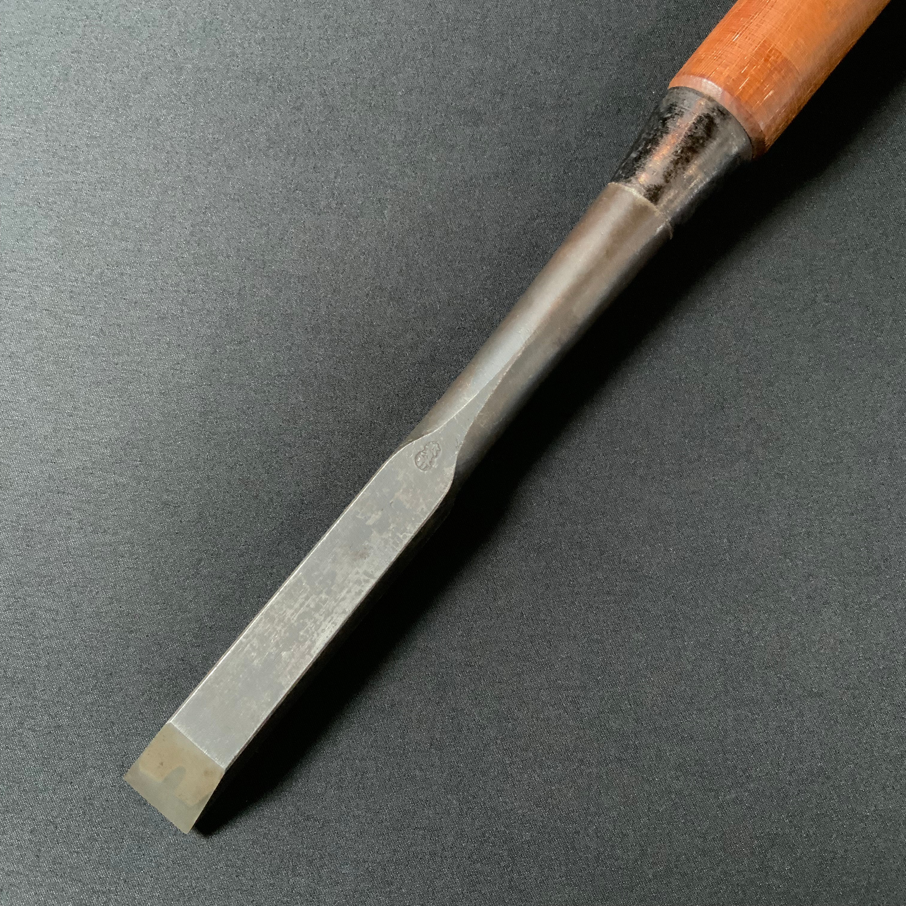 掘出し物 二代目左久作 叩き鑿 池上喬庸作 18mm #1 Old stock Hidari Hisasaku 2rd Timber chisels by Ikegami Takanobu Tatakinomi