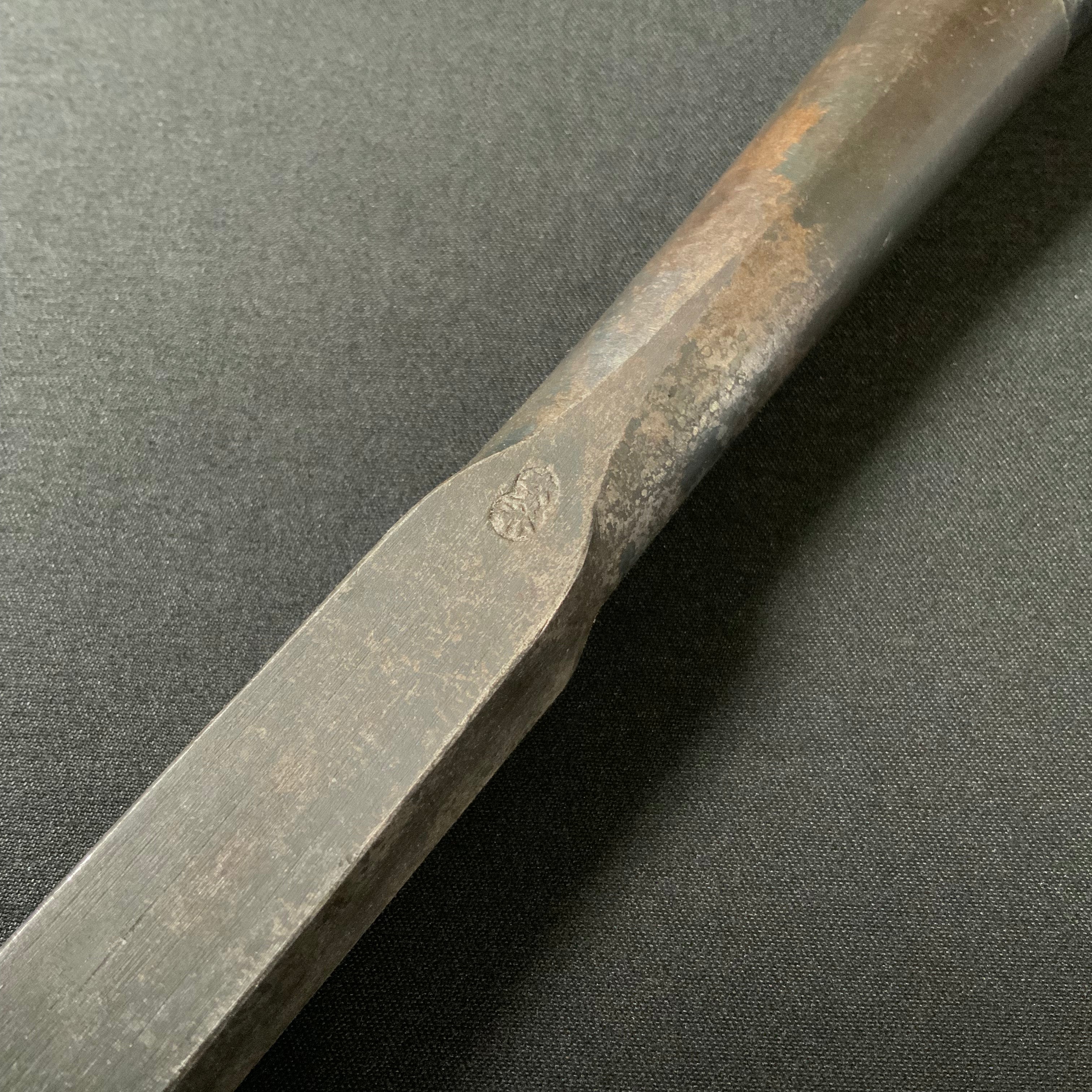 掘出し物 二代目左久作 叩き鑿 池上喬庸作 18mm #2 Old stock Hidari Hisasaku 2rd Timber chisels by Ikegami Takanobu Tatakinomi