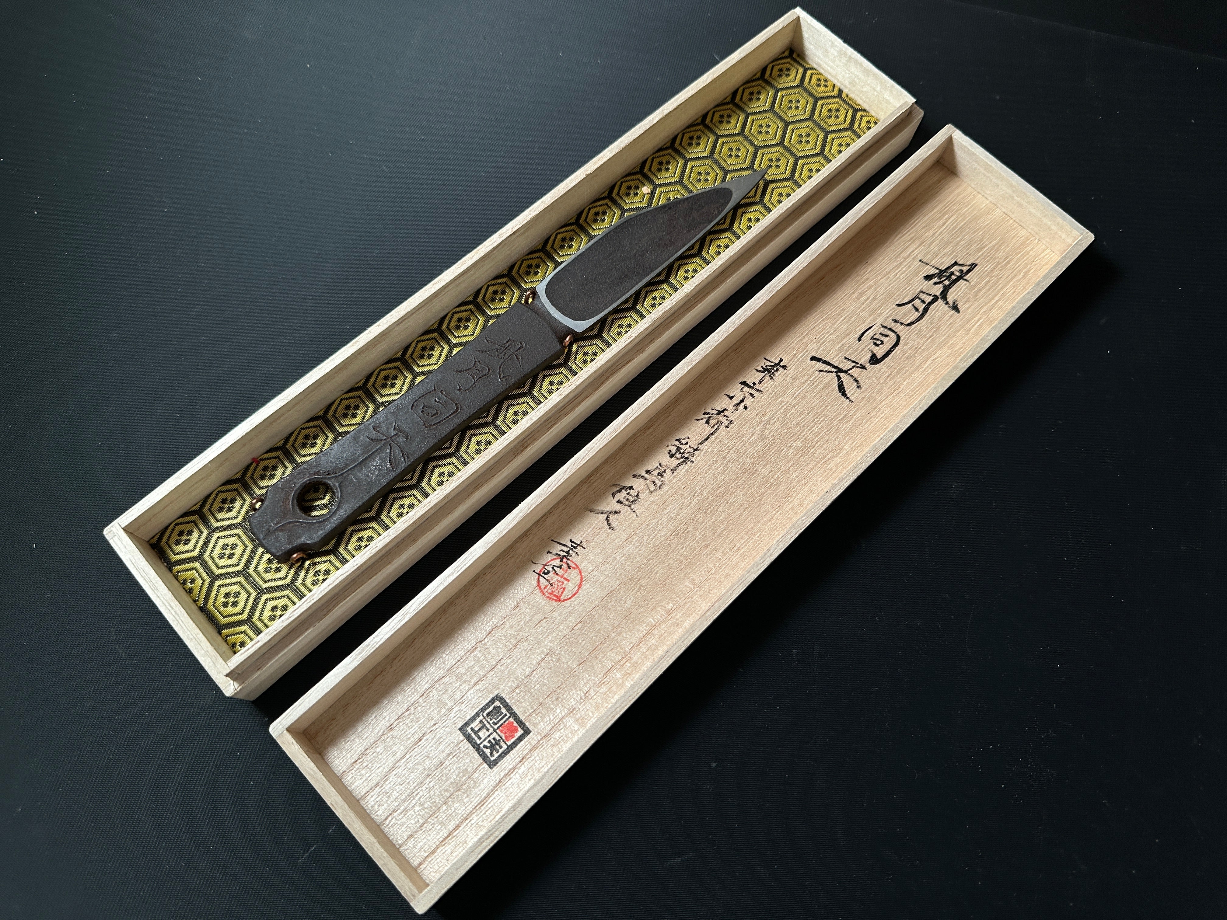 Fugetsudouten-Hirotsugu Right hand Kiridashi by Sozen Carving 風月同天 廣貢 素全作 切出し小刀 右 24mm