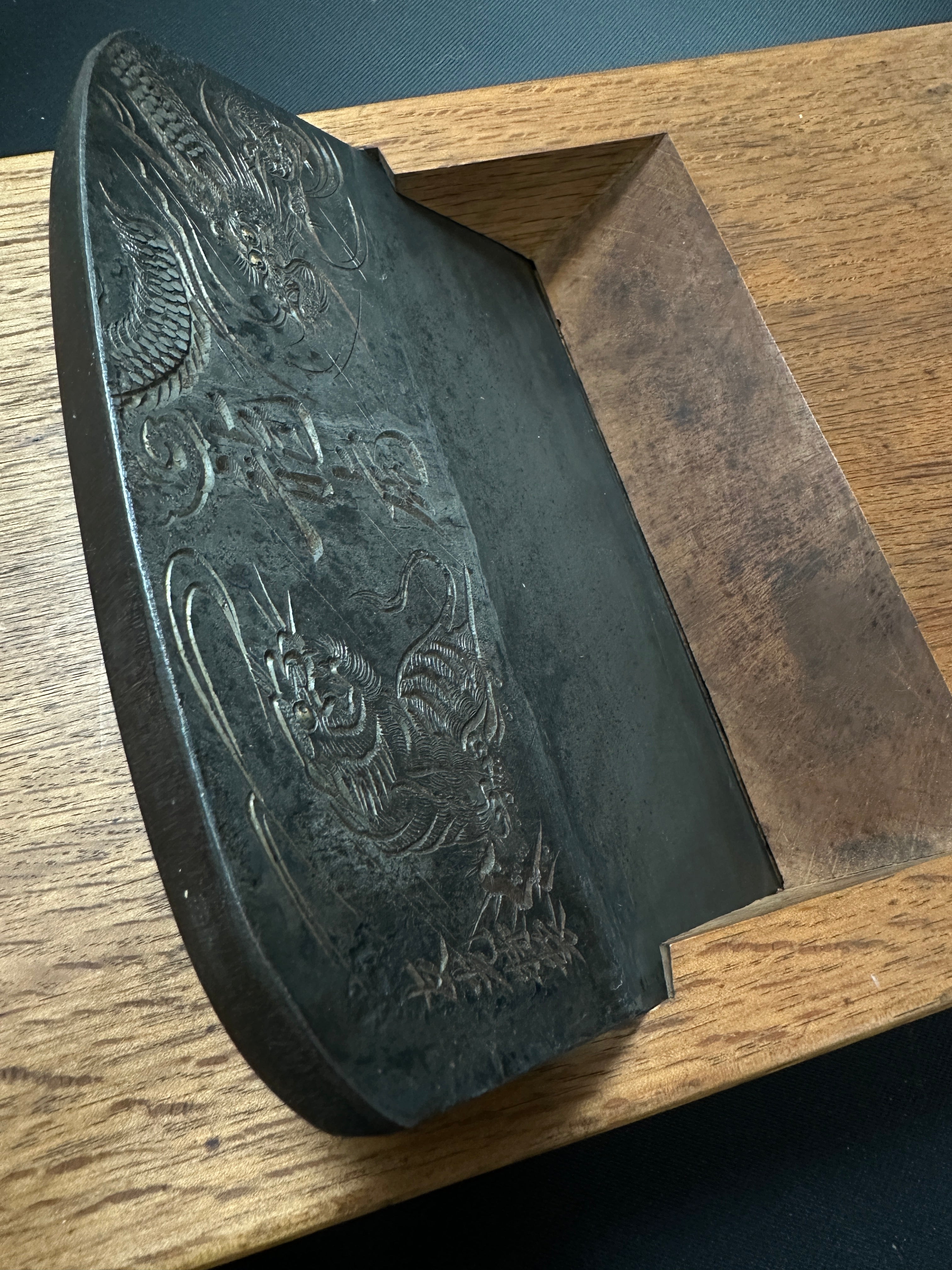 Old stock Tiger & Dragon Large Plane 掘出し物 龍虎 彫入 大鉋 155mm