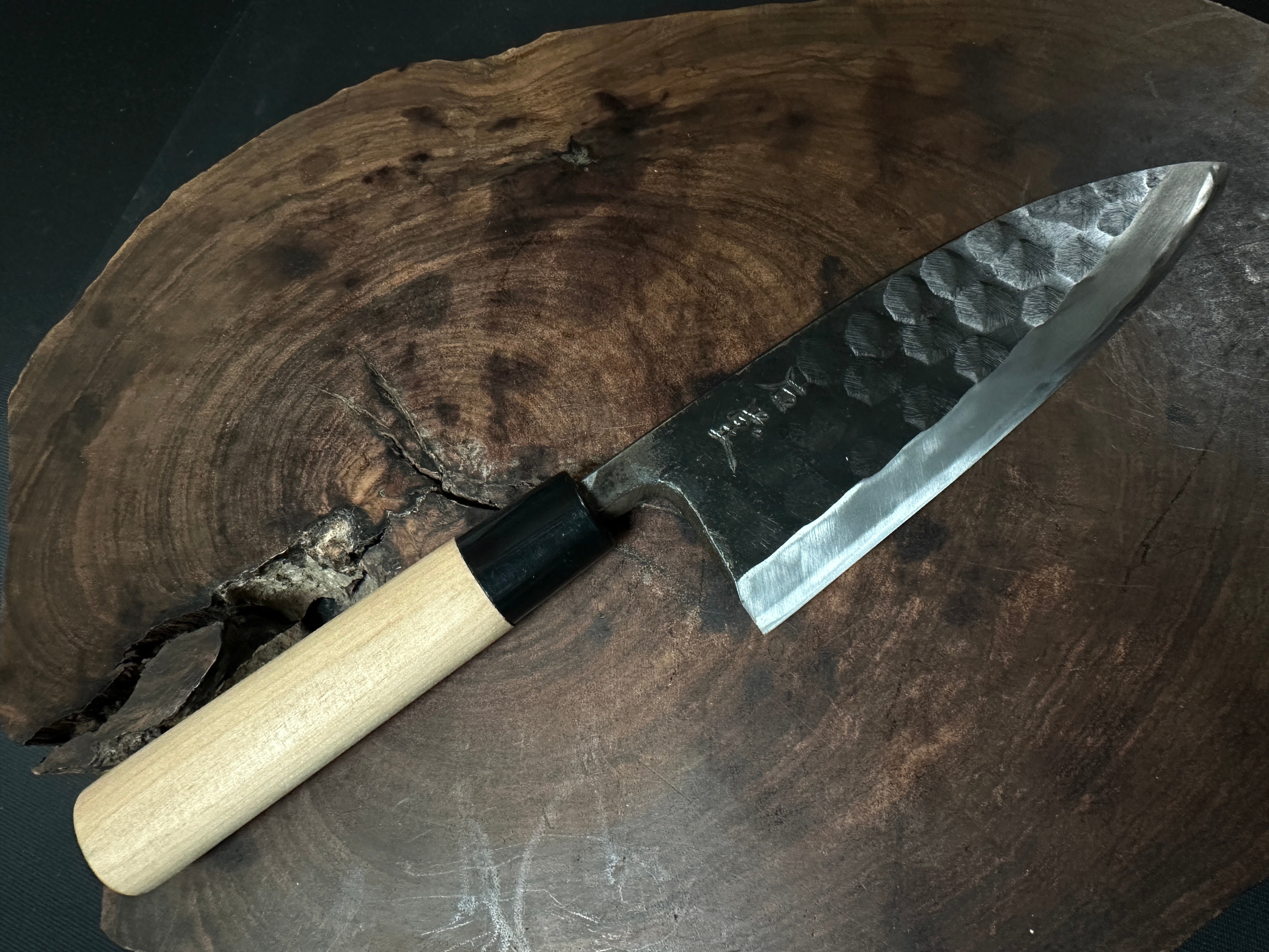 Old stock Ishido Deba Bocho with Blue steel kitchen knife 石堂 青紙鋼 出刃包丁 150mm