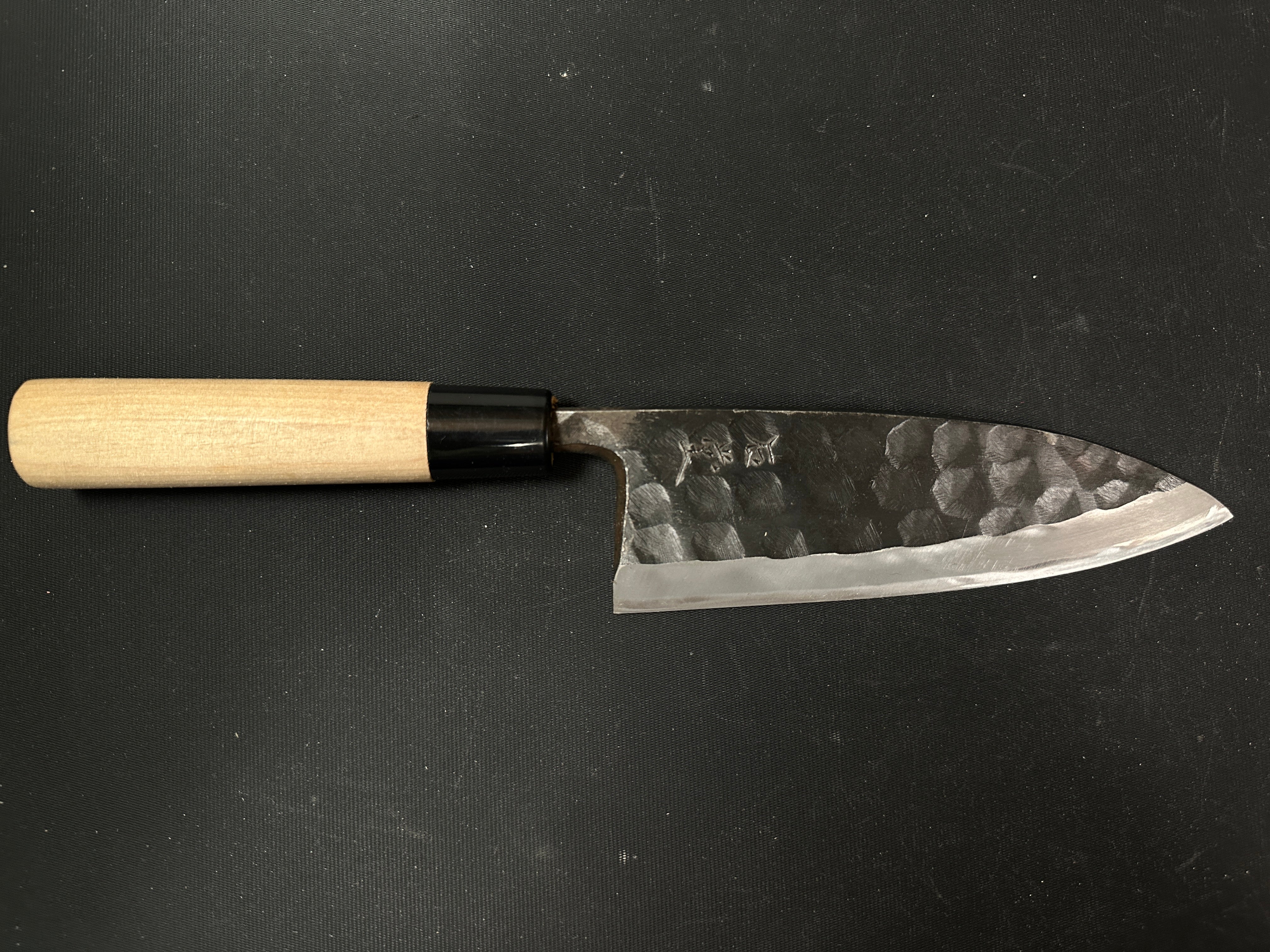Old stock Ishido Deba Bocho with Blue steel kitchen knife 石堂 青紙鋼 出刃包丁 150mm