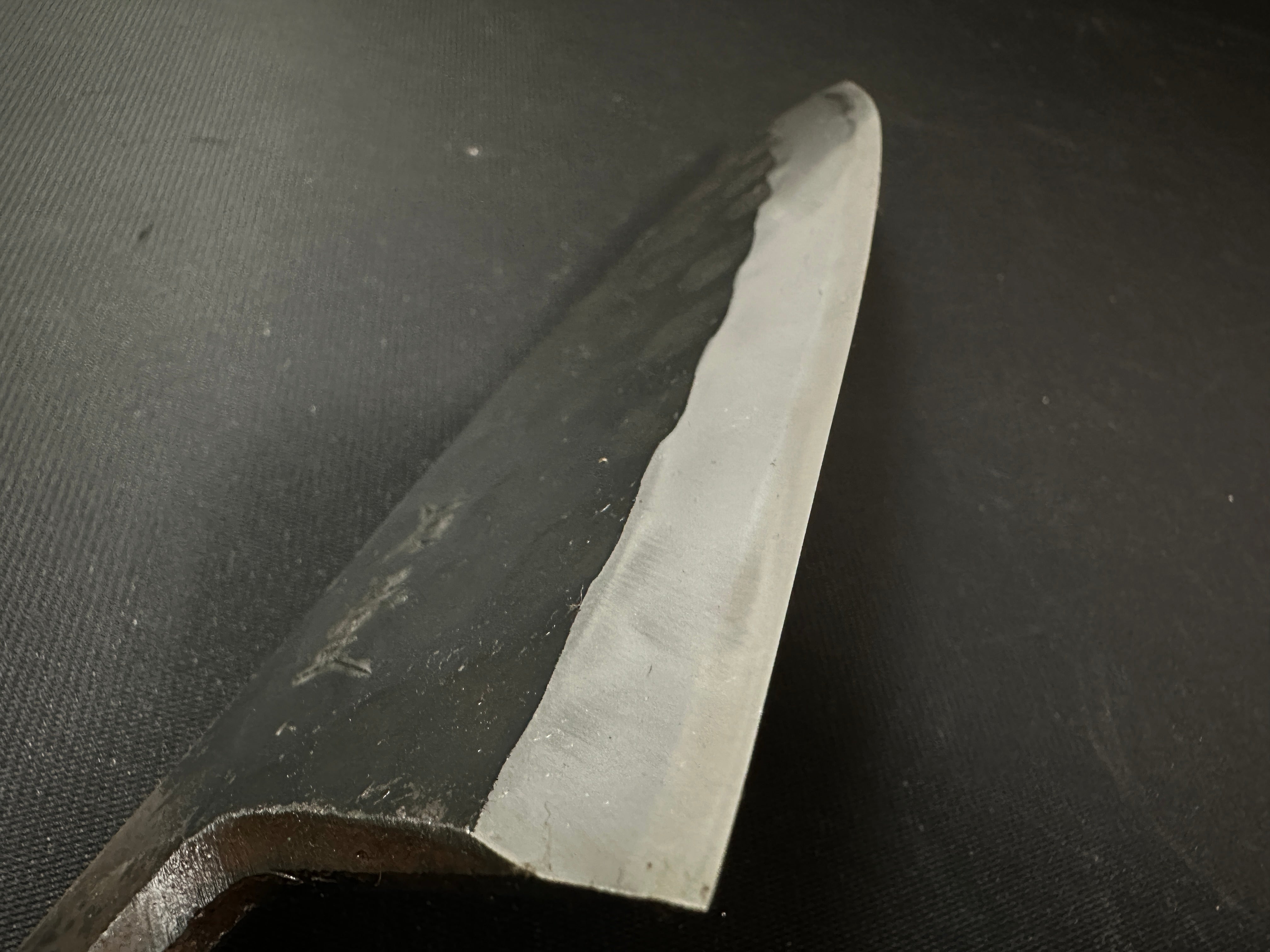 Old stock Ishido Deba Bocho with Blue steel kitchen knife 石堂 青紙鋼 出刃包丁 150mm