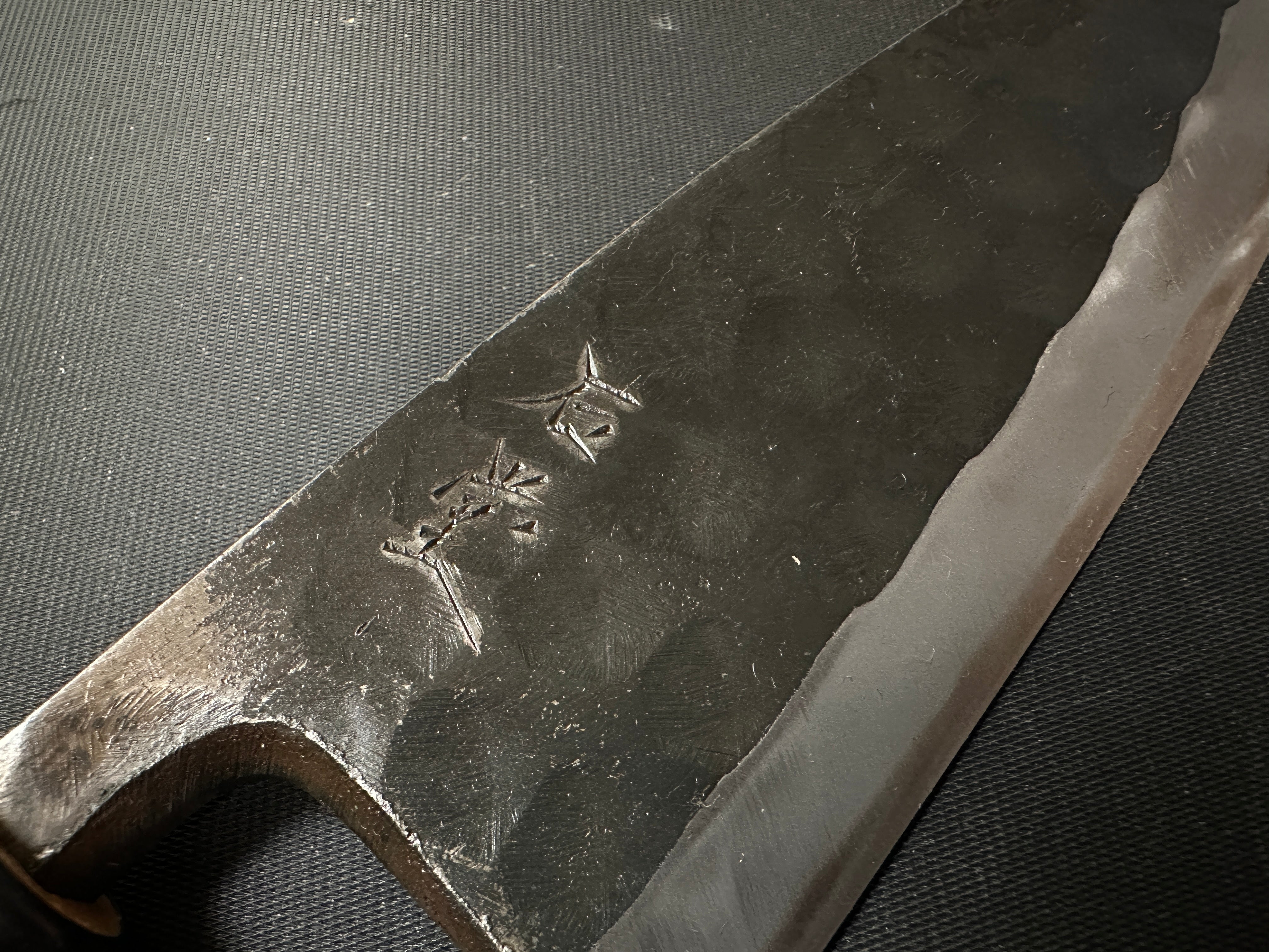 Old stock Ishido Deba Bocho with Blue steel kitchen knife 石堂 青紙鋼 出刃包丁 150mm
