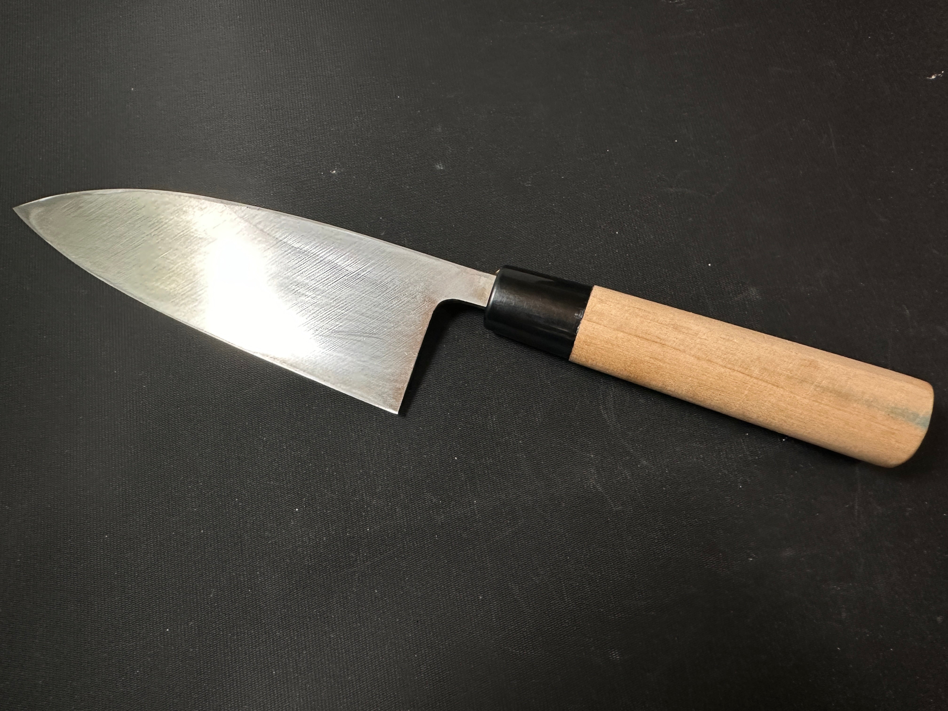 Old stock Ishido Deba Bocho with Blue steel kitchen knife 石堂 青紙鋼 出刃包丁 150mm