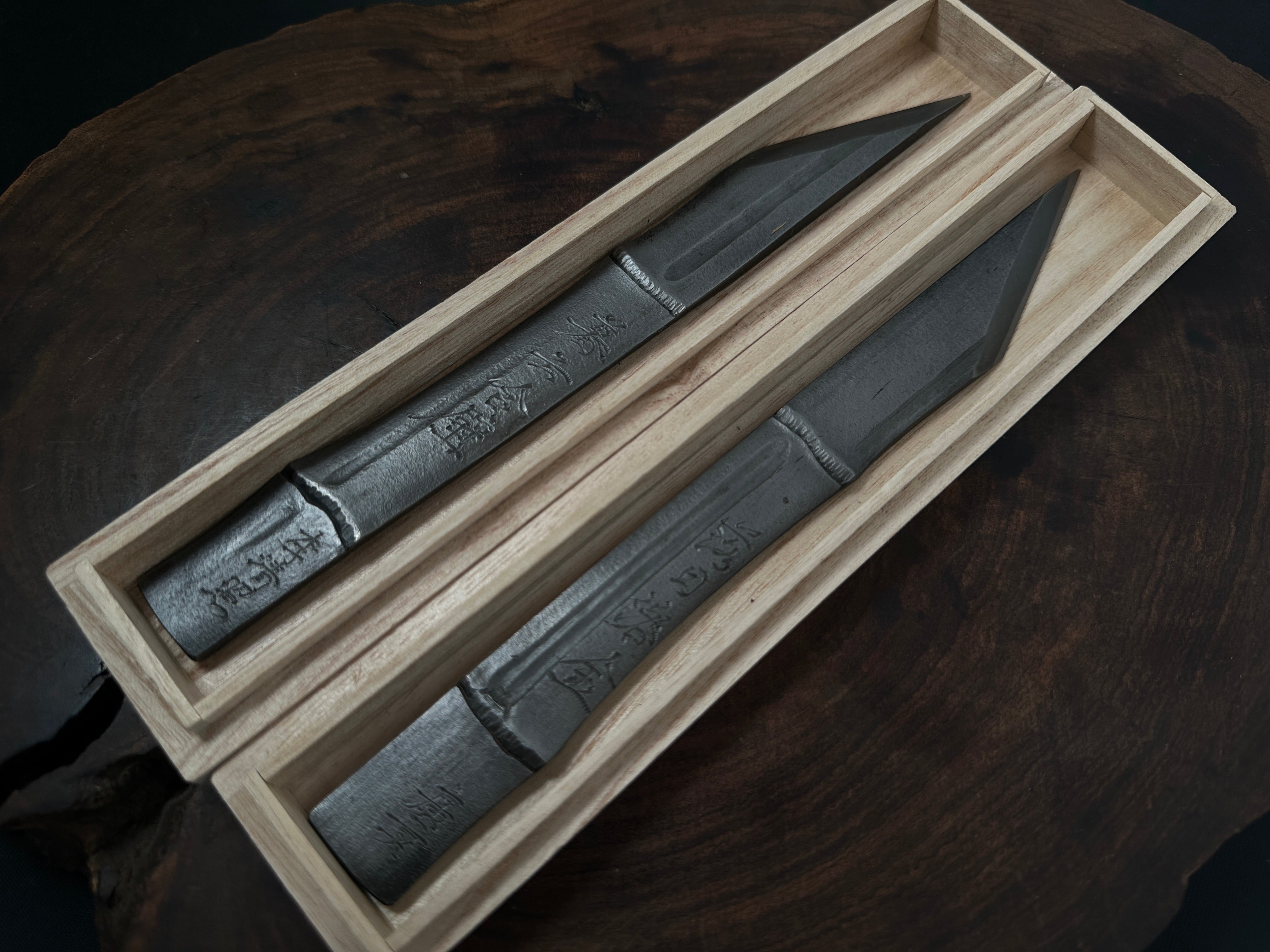 Bamboo Kiridashi Knives by Hirotsugu Sozen 廣貢 素全作 竹節 切出し小刀 24mm