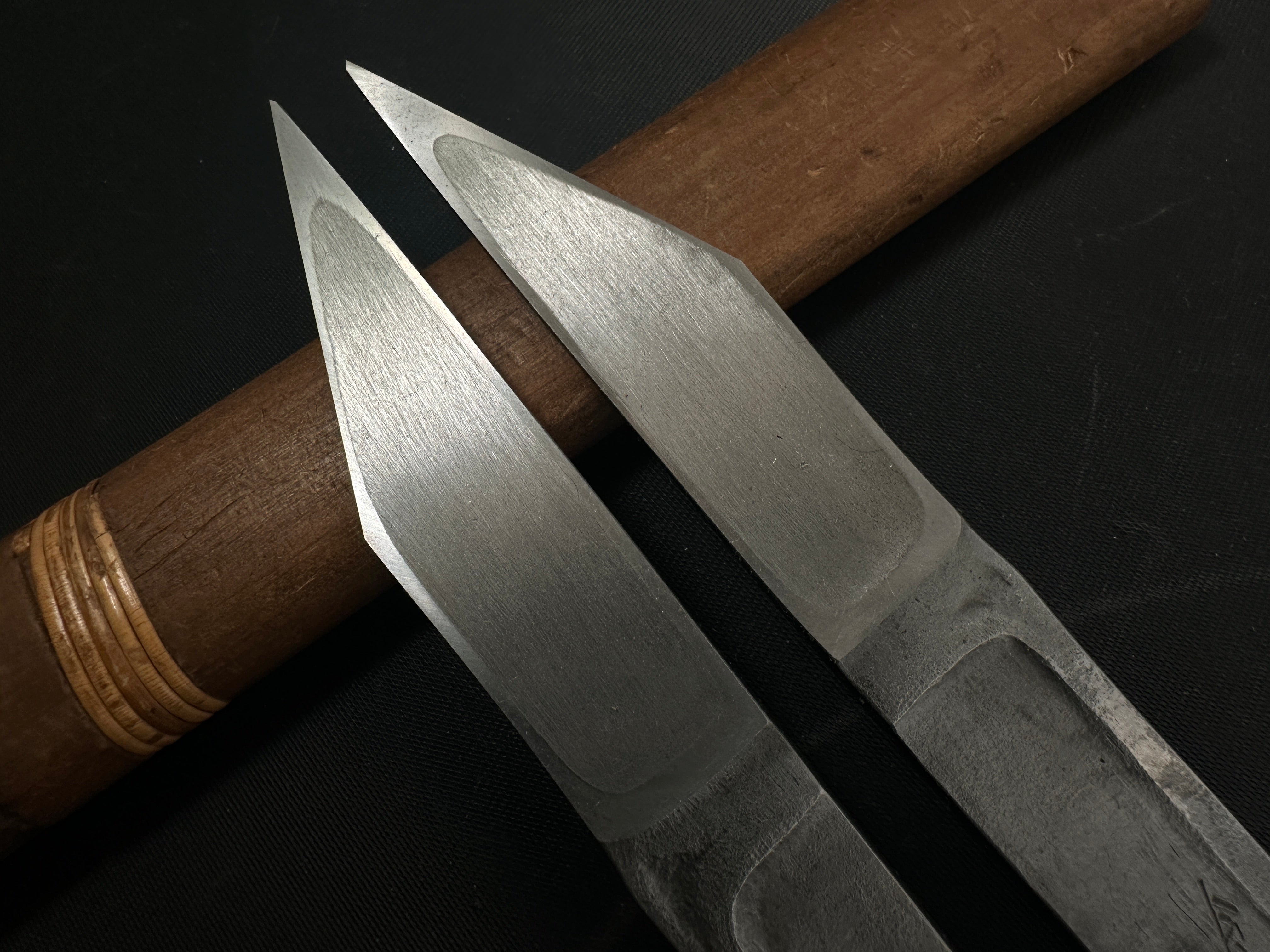 Bamboo Kiridashi Knives by Hirotsugu Sozen 廣貢 素全作 竹節 切出し小刀 24mm