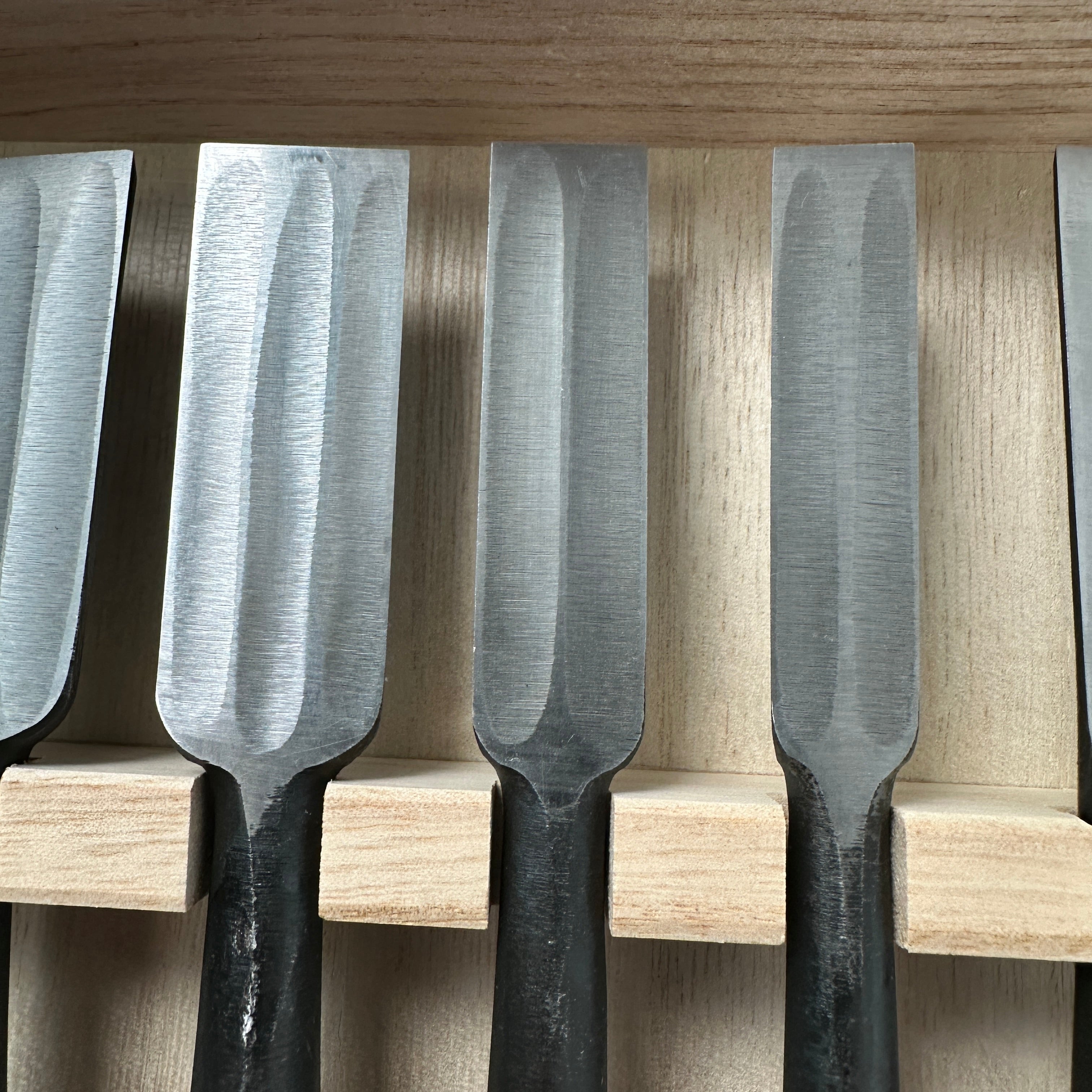 Sukemasa Dovetail Bench chisels set Triple Ura 助正 鎬 三ツ裏 追入組鑿 Oirenomi