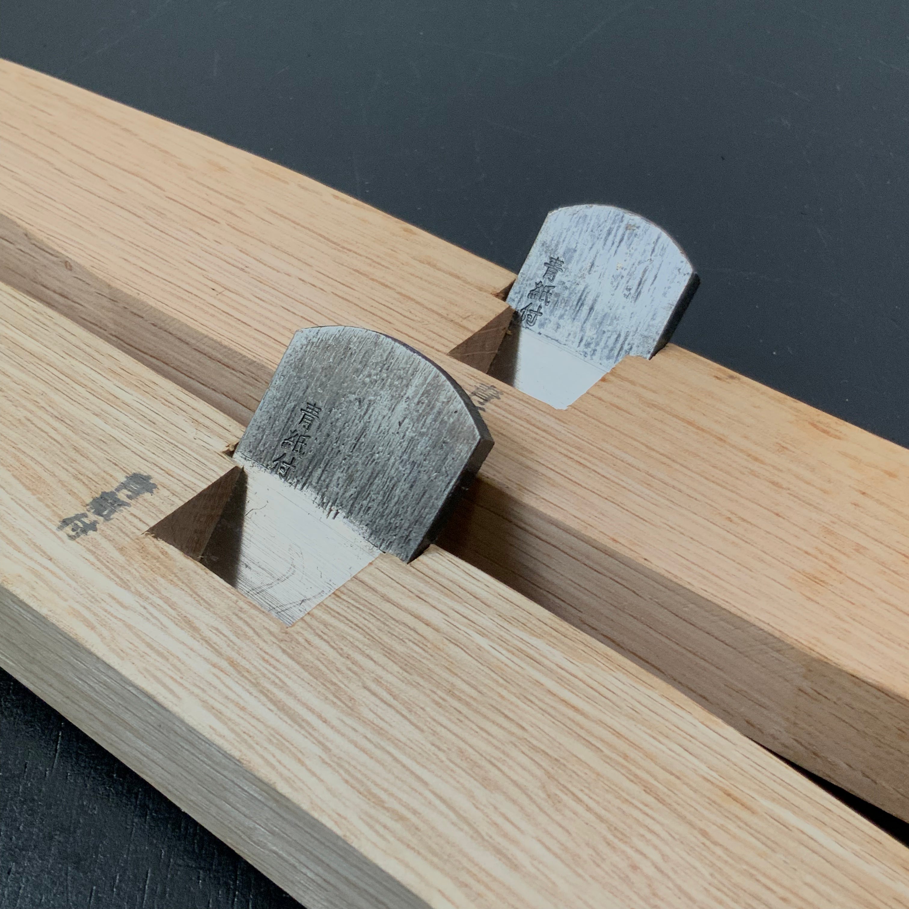 Old stock Spokeshave Plane (Nankin Kanna) With Blue Steel 掘出し物 南京鉋 青紙鋼 24,30,36mm