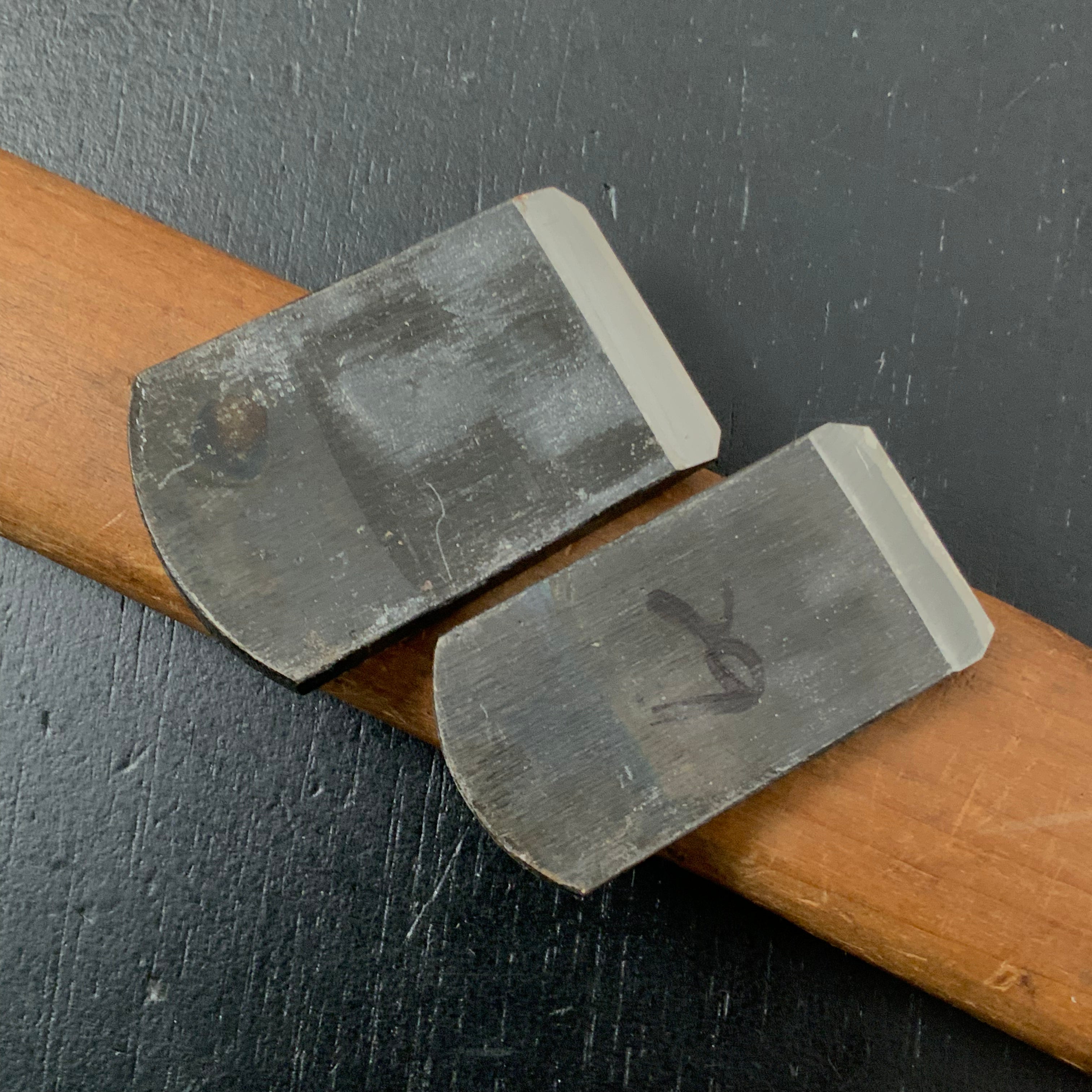 Old stock Spokeshave Plane (Nankin Kanna) With Blue Steel 掘出し物 南京鉋 青紙鋼 24,30,36mm