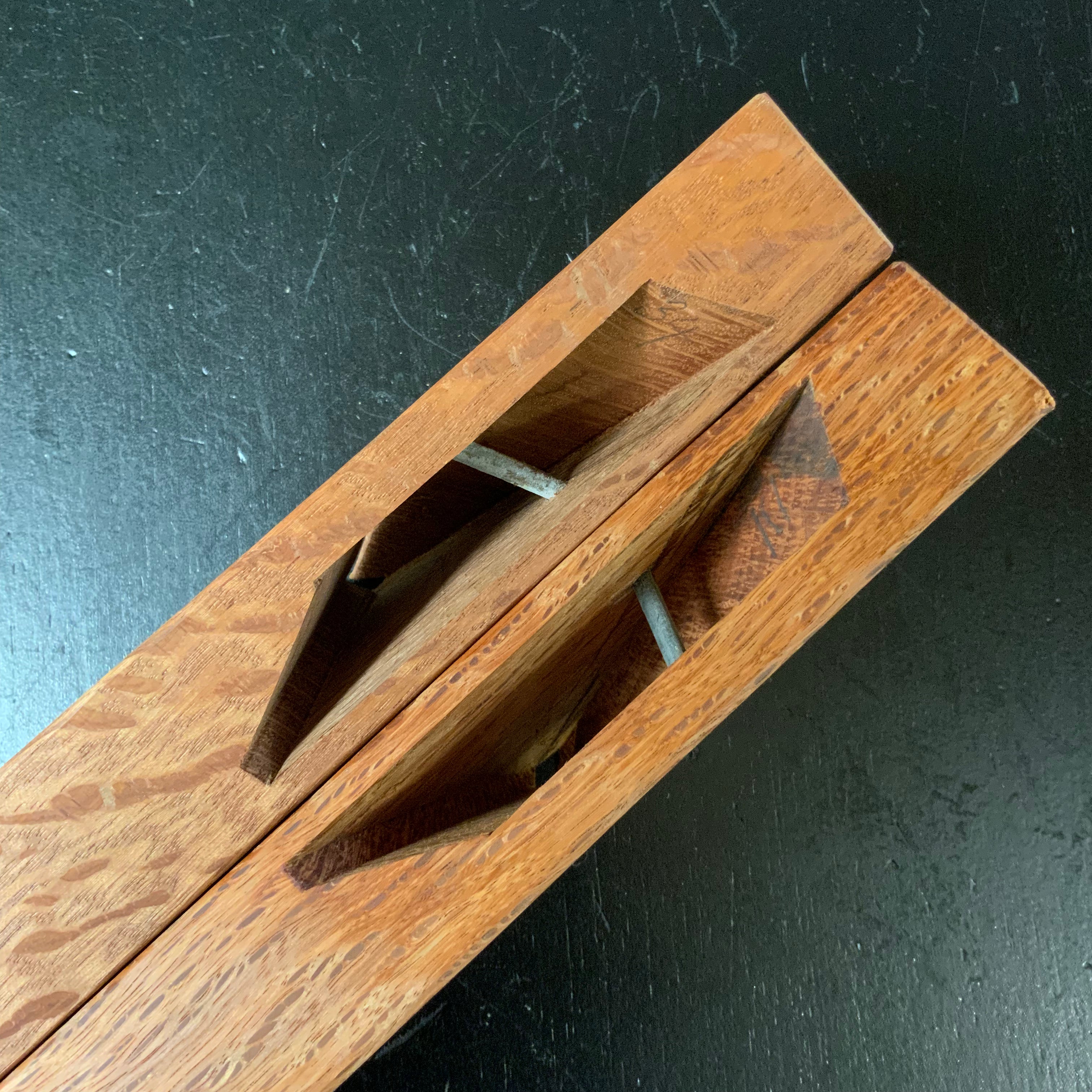 #10 Old stock Side Rabbet Plane with blue steel 掘出し物 脇取鉋 赤樫台 Wakitori kanna