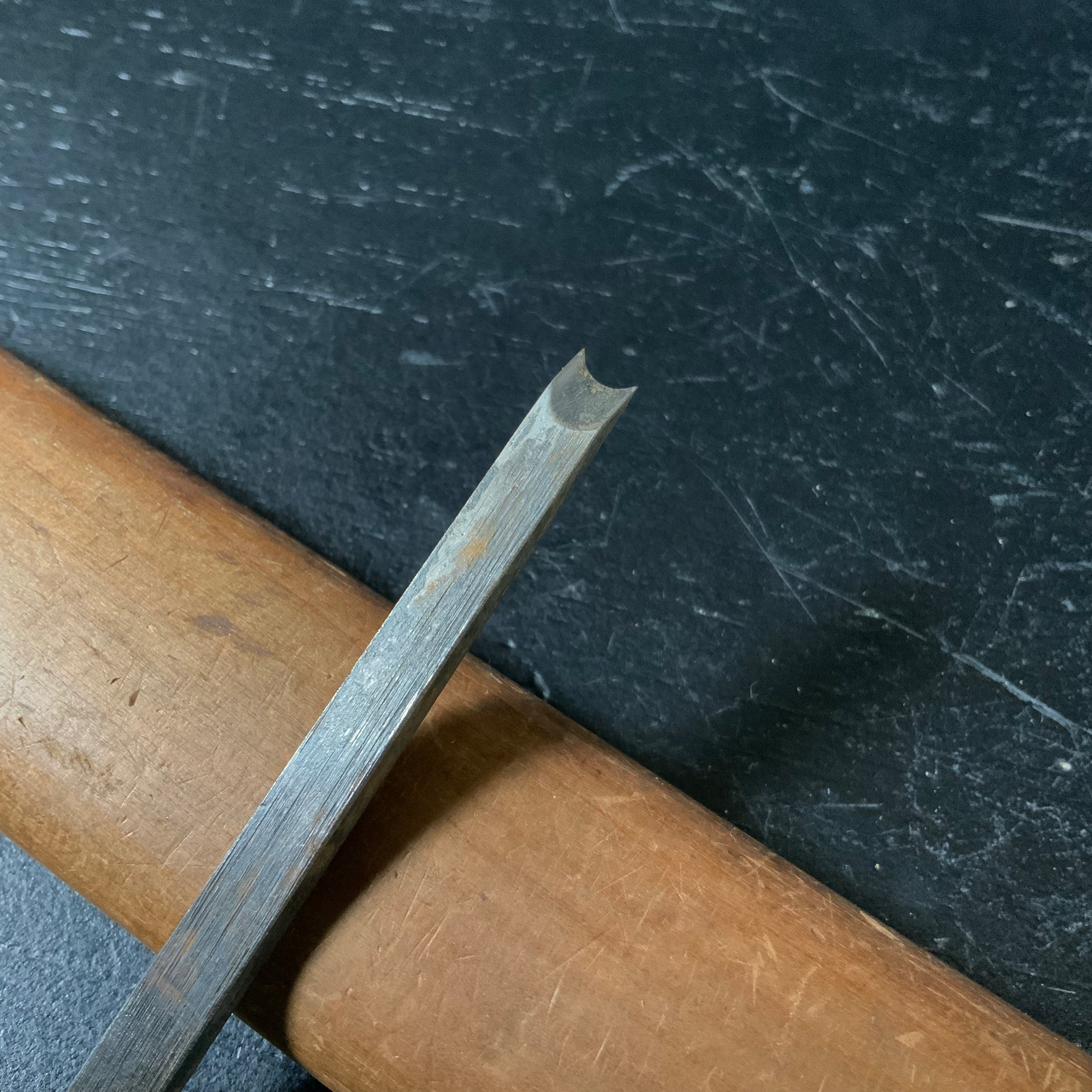 ♯4 Old stock unknown Small Rounding Plane (Uchimaru Kanna) Blue Steel 掘出し物 内丸鉋 青紙鋼 6mm