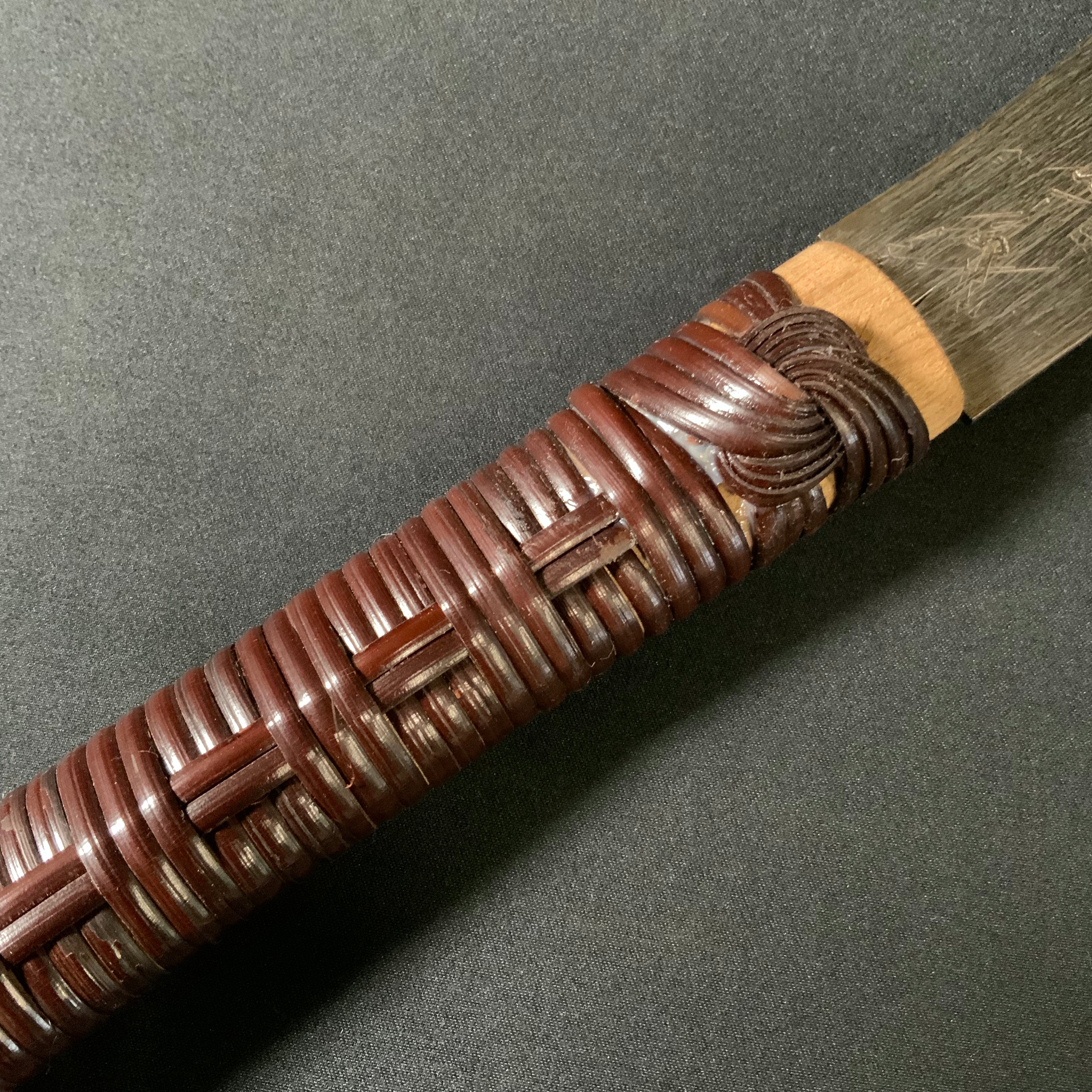 #207 Nagakatsu Double Edge Saw Eddy Type Handles set by Kurashige For Soft Wood 長勝鋸 渦巻き柄 両刃鋸 300mm