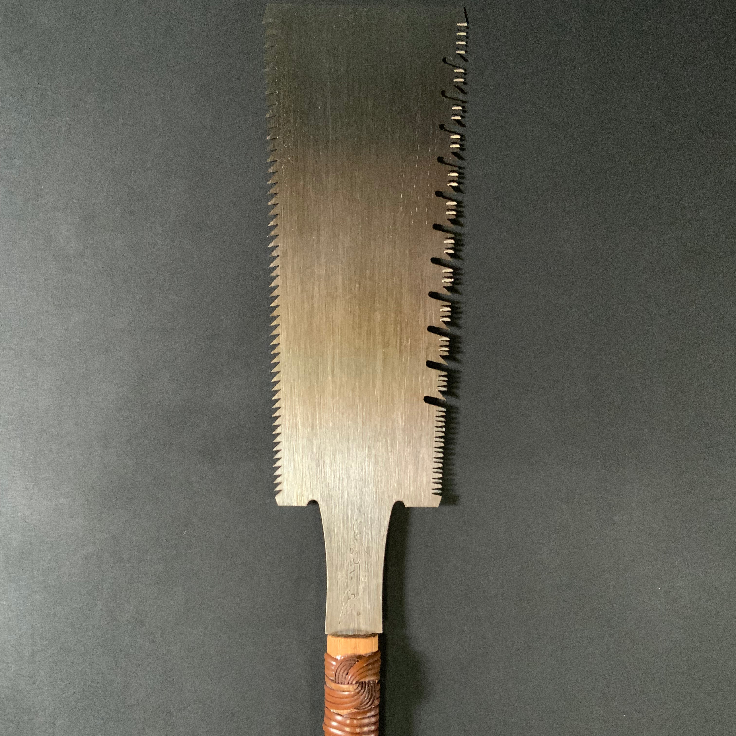 #206 Nagakatsu Double Edge Saw Eddy Type Handles set by Kurashige For Soft Wood 長勝鋸 渦巻き柄 両刃鋸 300mm