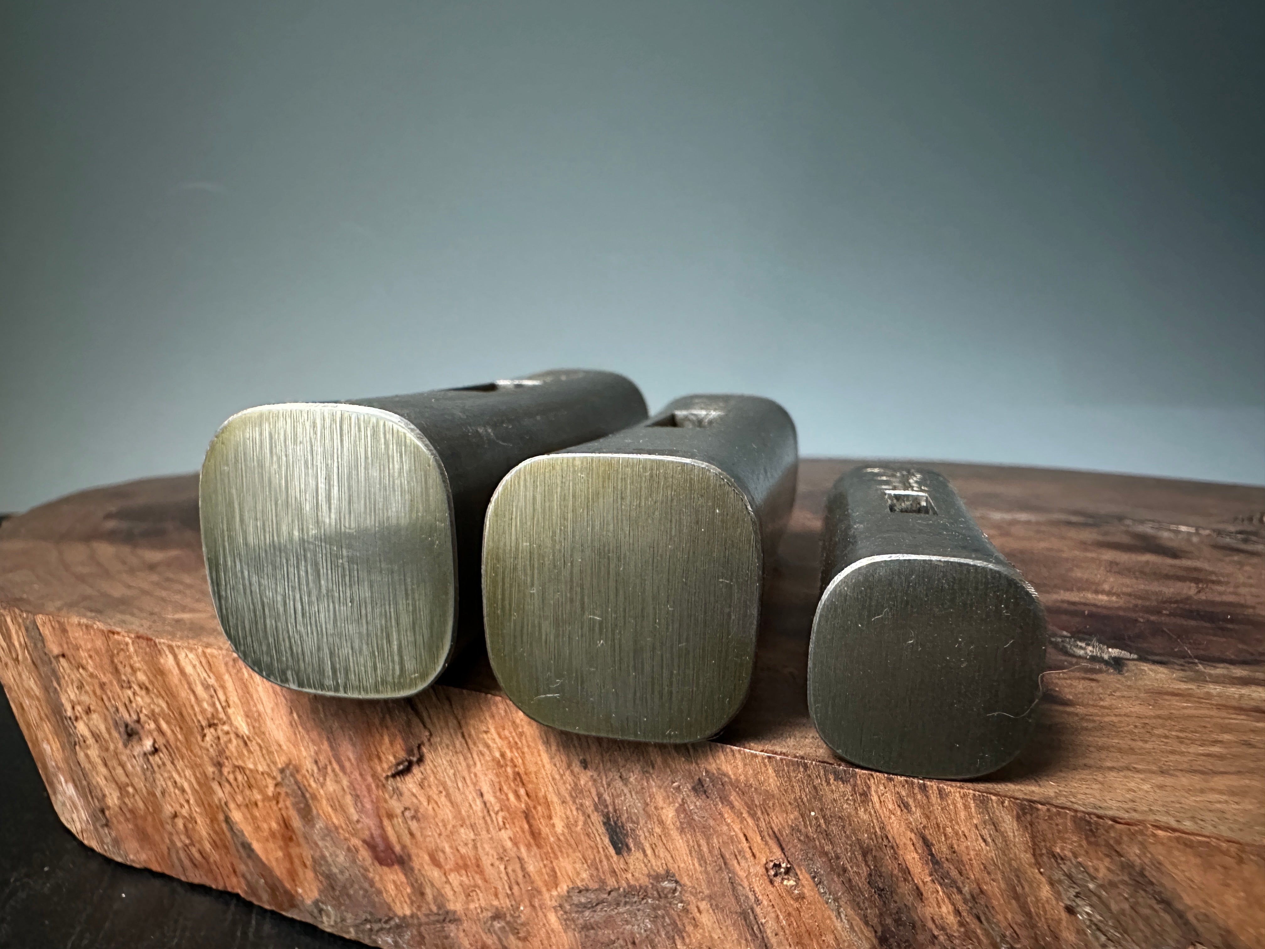 Old stock Kouzaburou Pasting steel Square Hammers set 長谷川幸三郎氏 四角玄翁 鋼付 30匁 60匁 100匁 セット