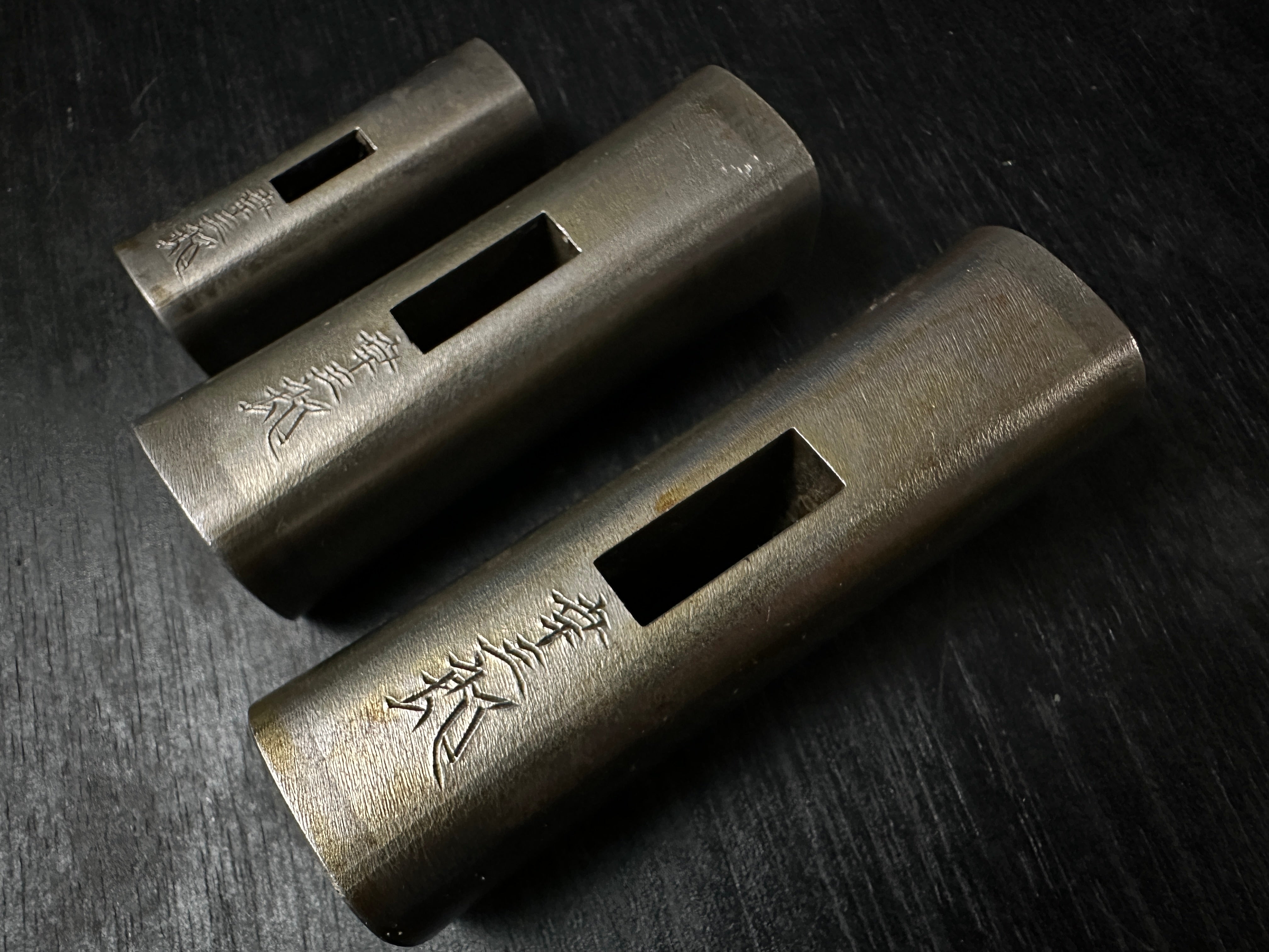 Old stock Kouzaburou Pasting steel Square Hammers set 長谷川幸三郎氏 四角玄翁 鋼付 30匁 60匁 100匁 セット