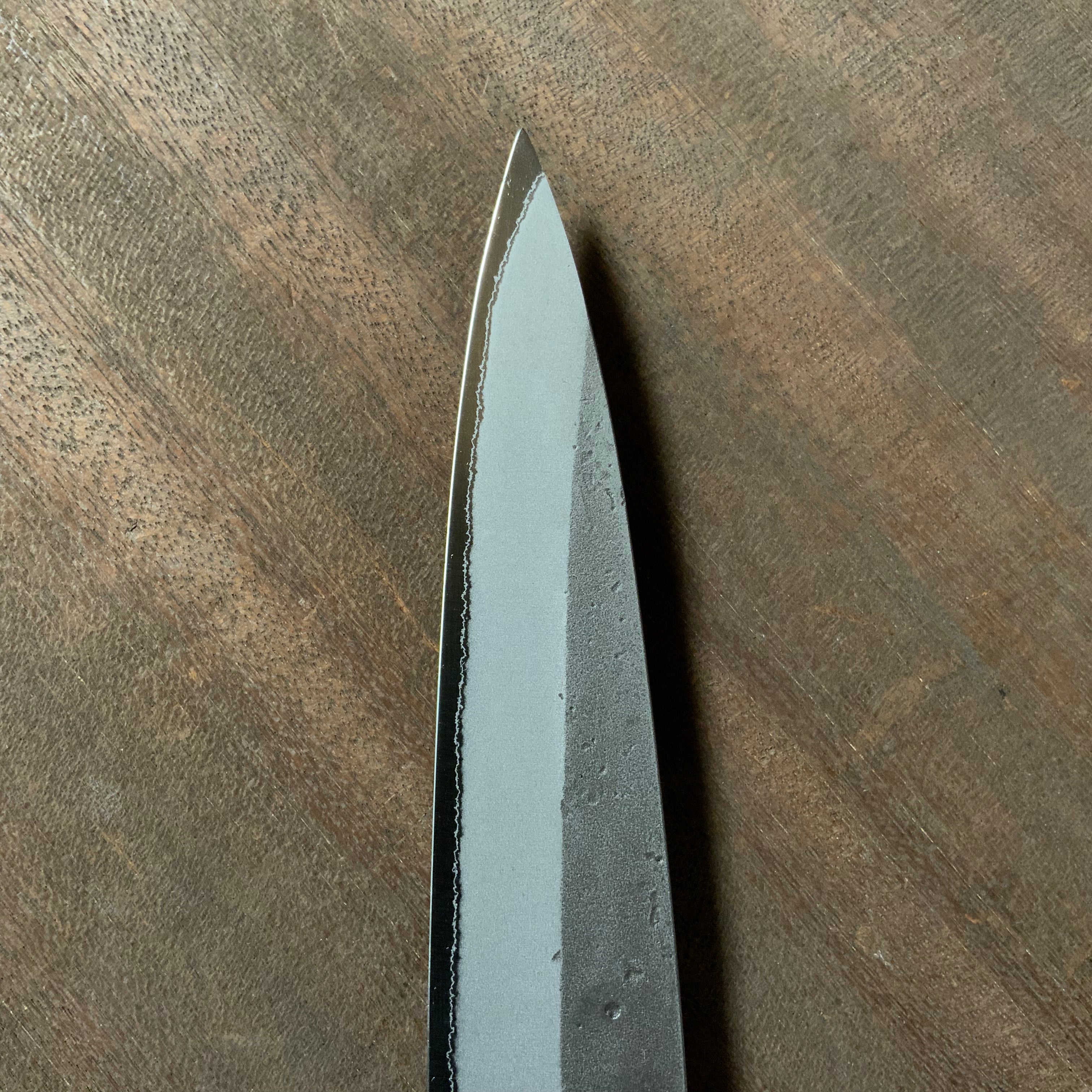 Muneyoshi Petit Knife with blue steel and oak handle 宗吉 ペティナイフ 青紙付 八角樫柄付 135mm