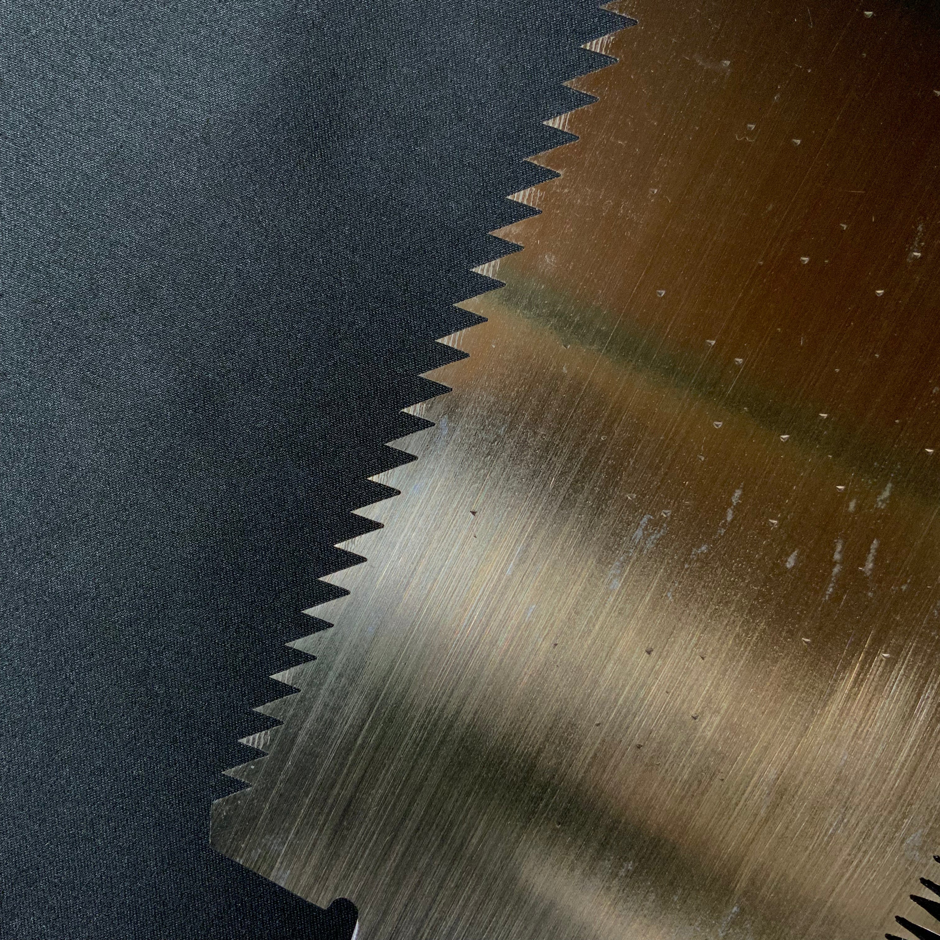 #211 Nagakatsu Double Edge Saw Eddy Type Handles set by Kurashige For Hard Wood 渦巻き柄 両刃鋸 280mm 広葉材用