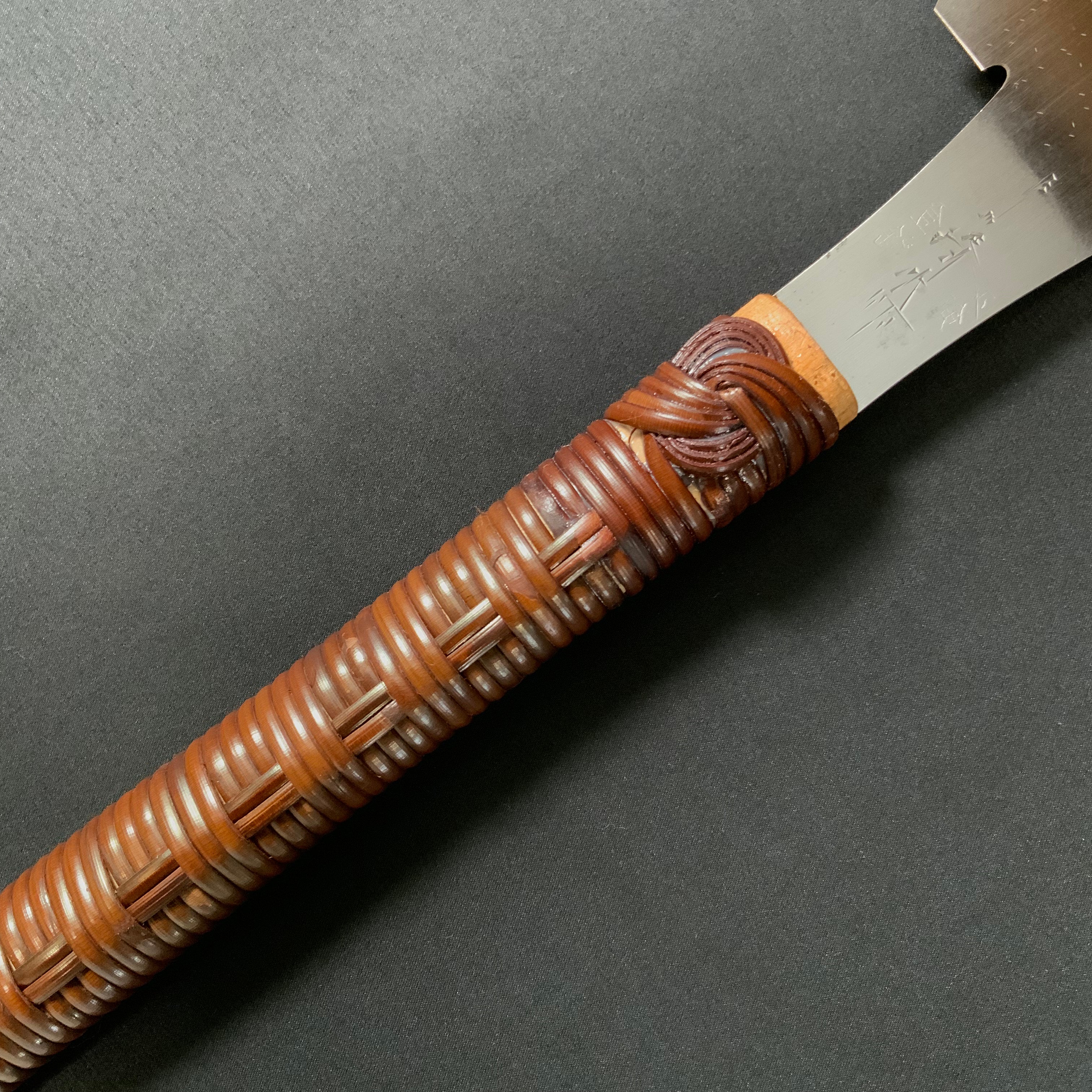 #215 SINSUI NAKAYA Nagakatsu Double Edge Saw Eddy Type Handles set For Hard Wood 中屋 深水 長勝鋸 渦巻き柄 両刃鋸 広葉材用 240mm