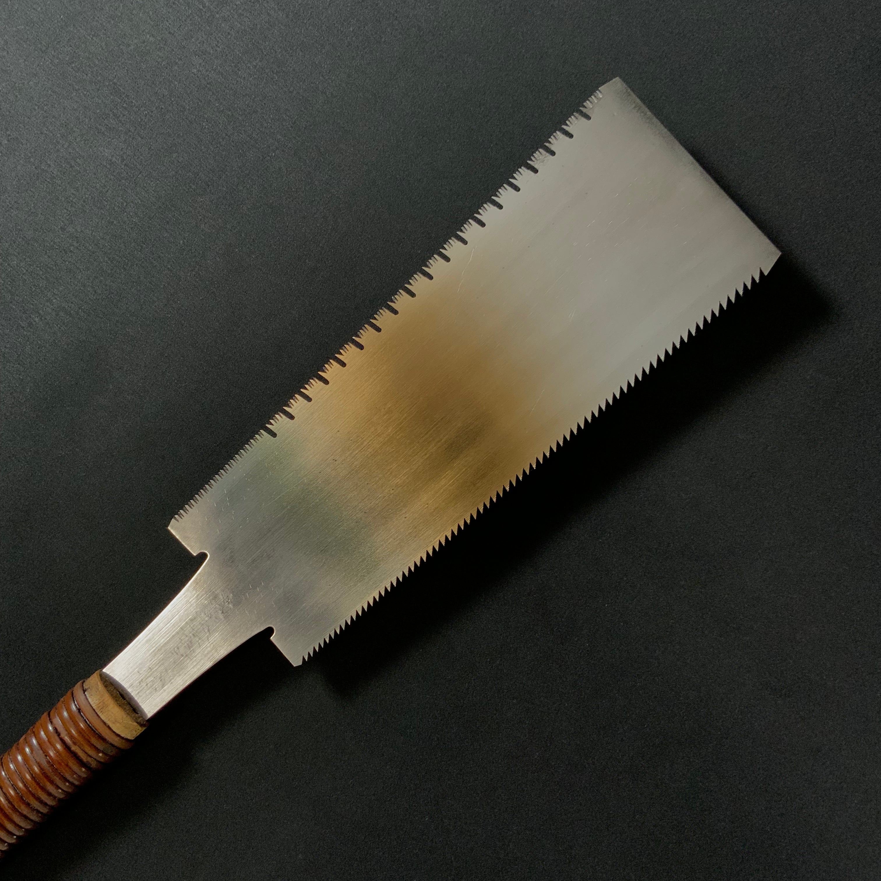 #213 Fukazawa Torajiro Nagakatsu Double Edge Saw Eddy Type Handles set For Hard Wood 深澤寅次郎 長勝鋸 渦巻き柄 両刃鋸 広葉材用 220mm