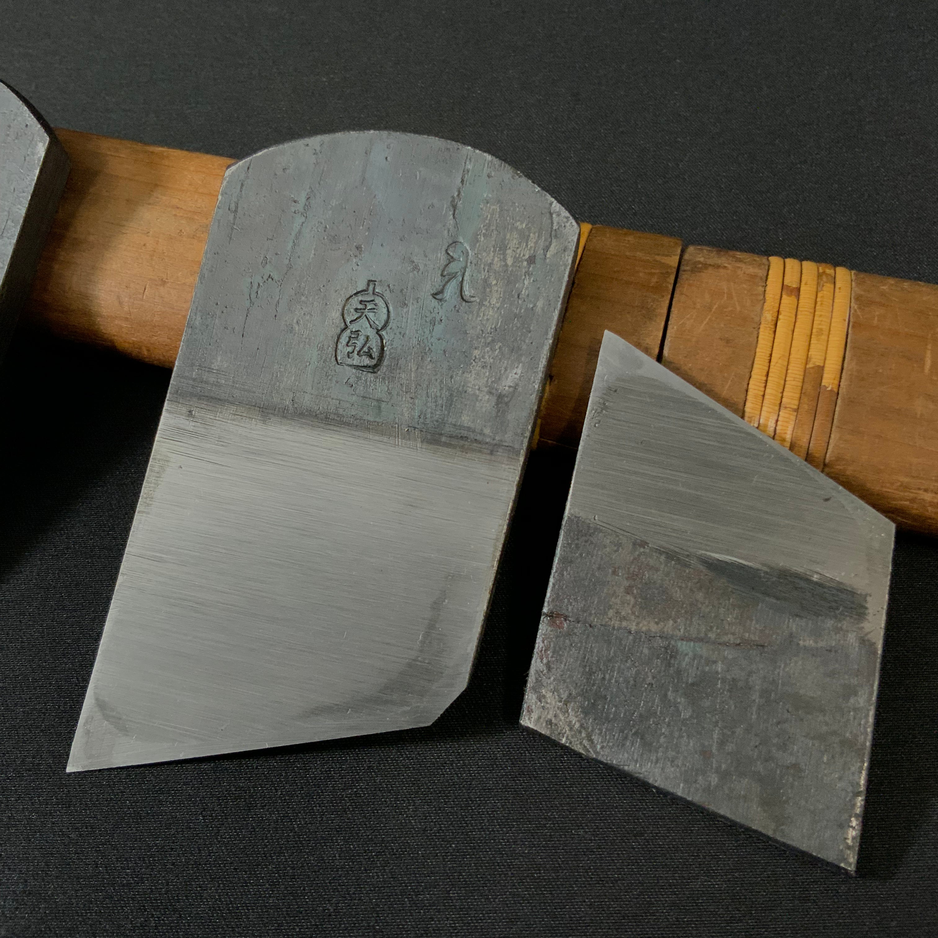 Tenhiro Mini Rabbet Planes by Seikichi Sekikawa with blue steel 42mm 関川誠吉作 豆際鉋 天弘 青紙一号鋼 42mm