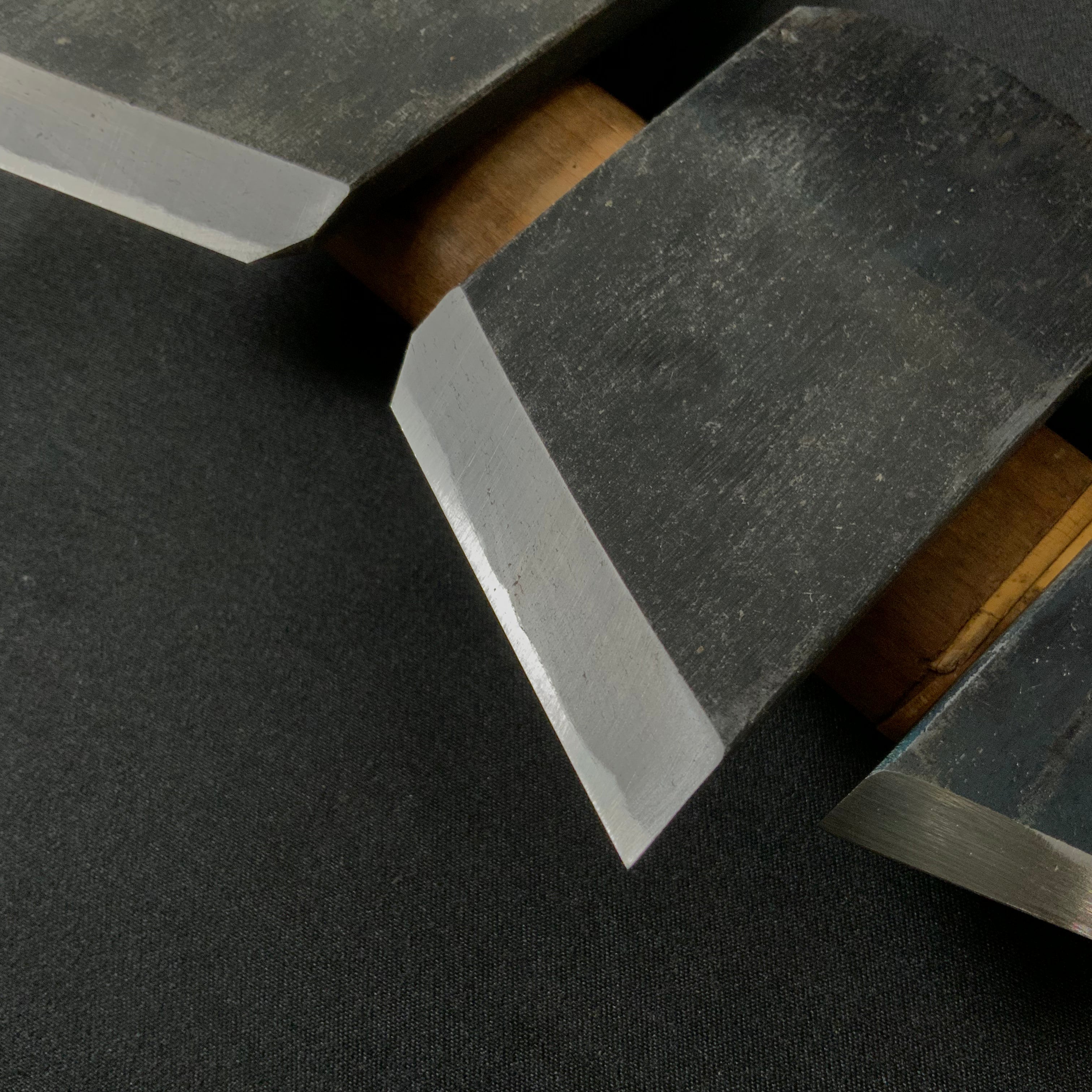 Tenhiro Mini Rabbet Planes by Seikichi Sekikawa with blue steel 42mm 関川誠吉作 豆際鉋 天弘 青紙一号鋼 42mm