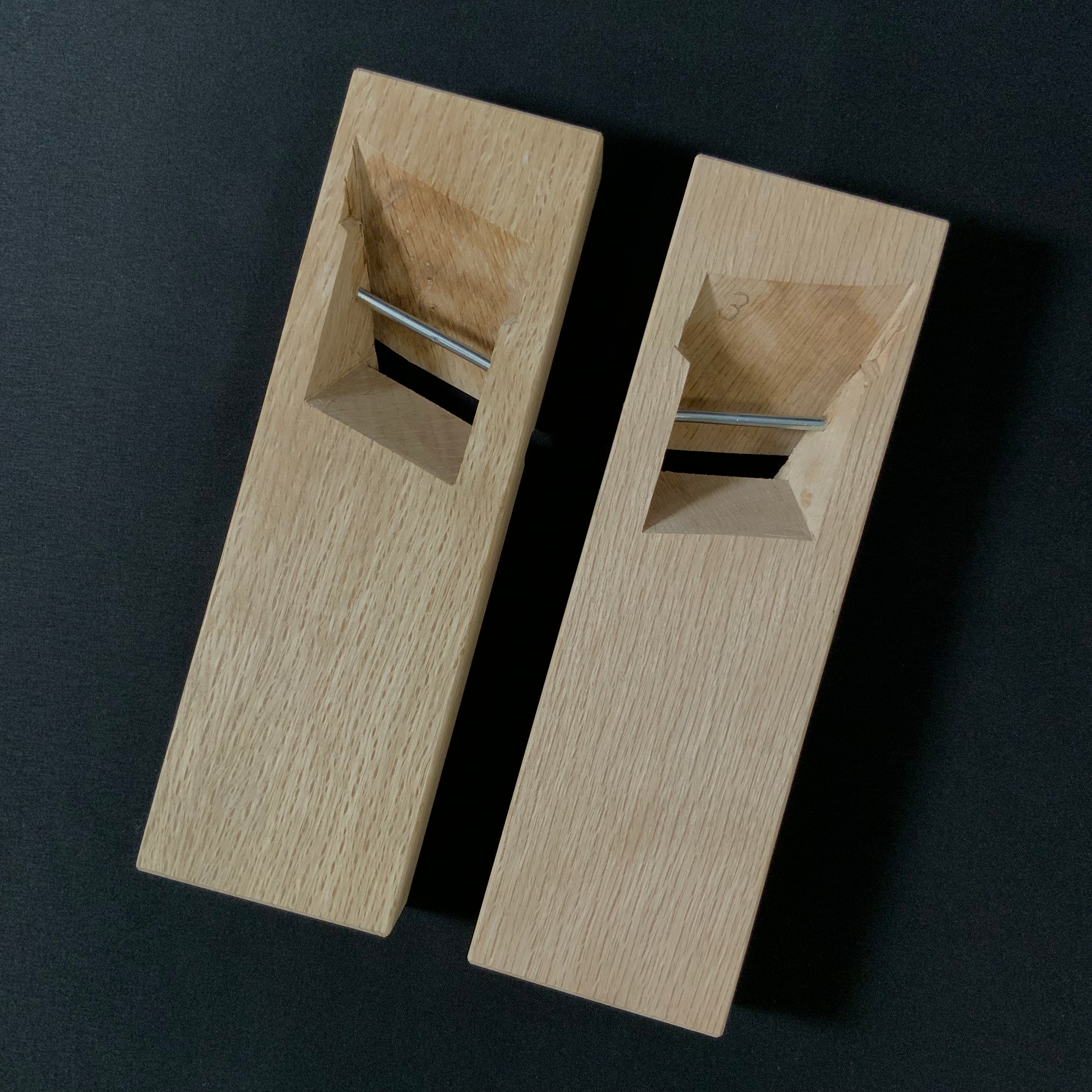 Tenhiro Mini Rabbet Planes by Seikichi Sekikawa with blue steel 42mm 関川誠吉作 豆際鉋 天弘 青紙一号鋼 42mm