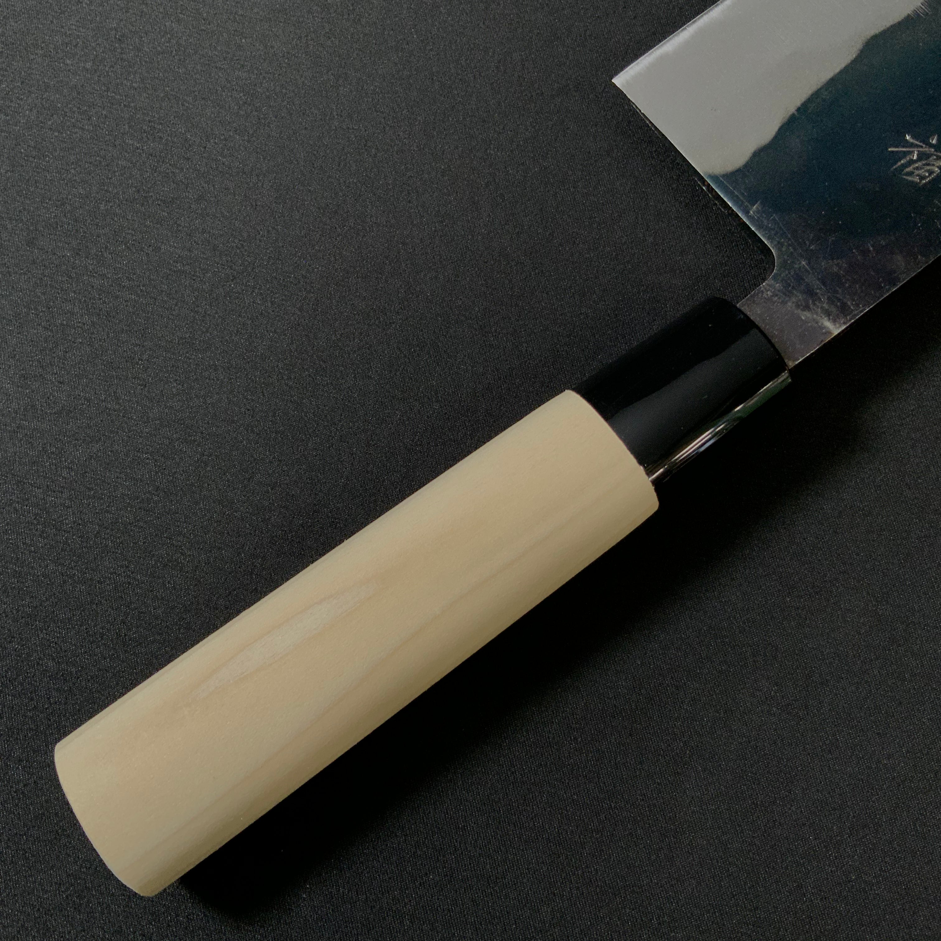 Toufuku Kurouchi Nakiri Hocho White Steel 東福作 黒打 菜切包丁(幅広)白紙付 175mm
