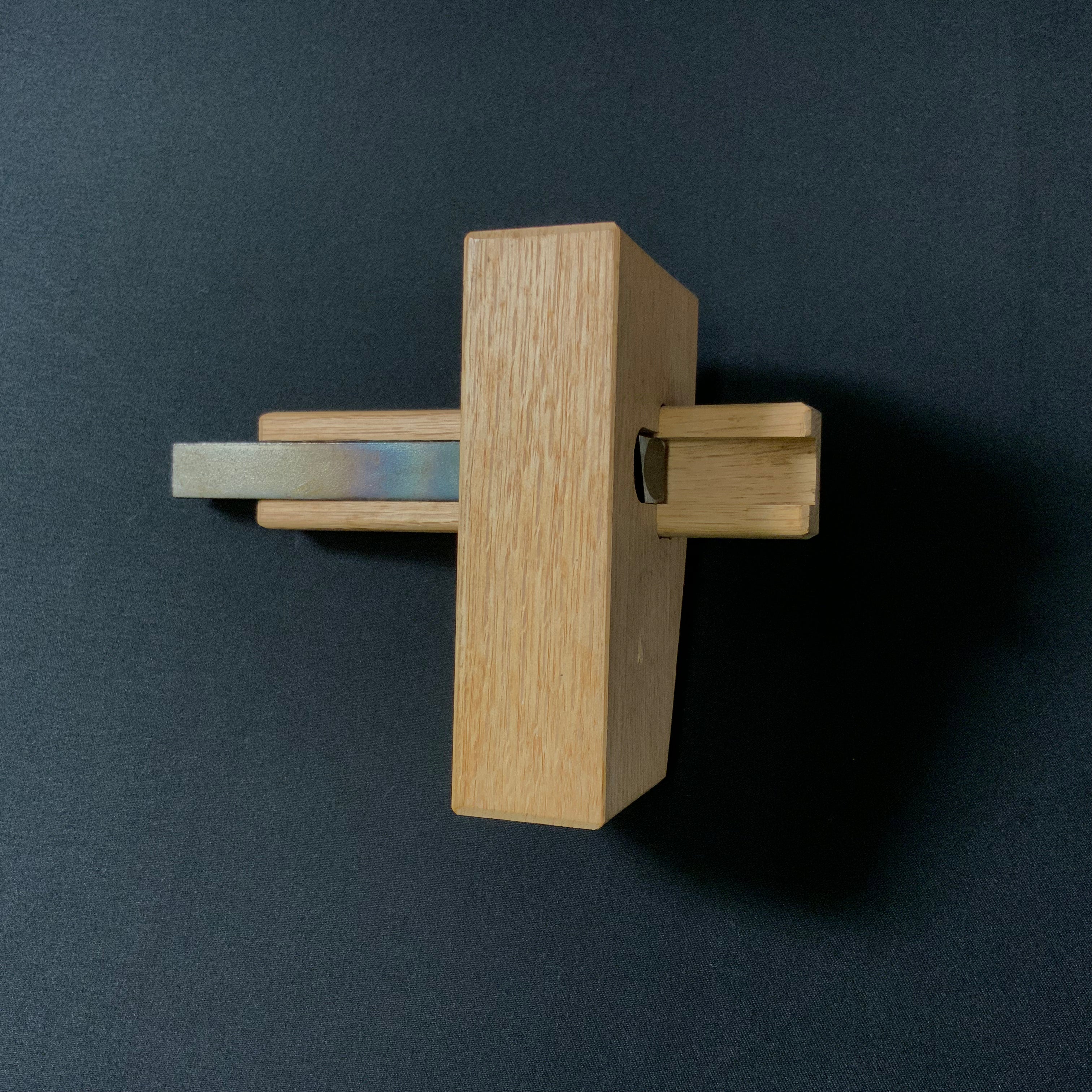 Old Stock Fujikyu Marking gauge with two scribing rods 掘出し物 富士久 鎌毛引 Kebiki