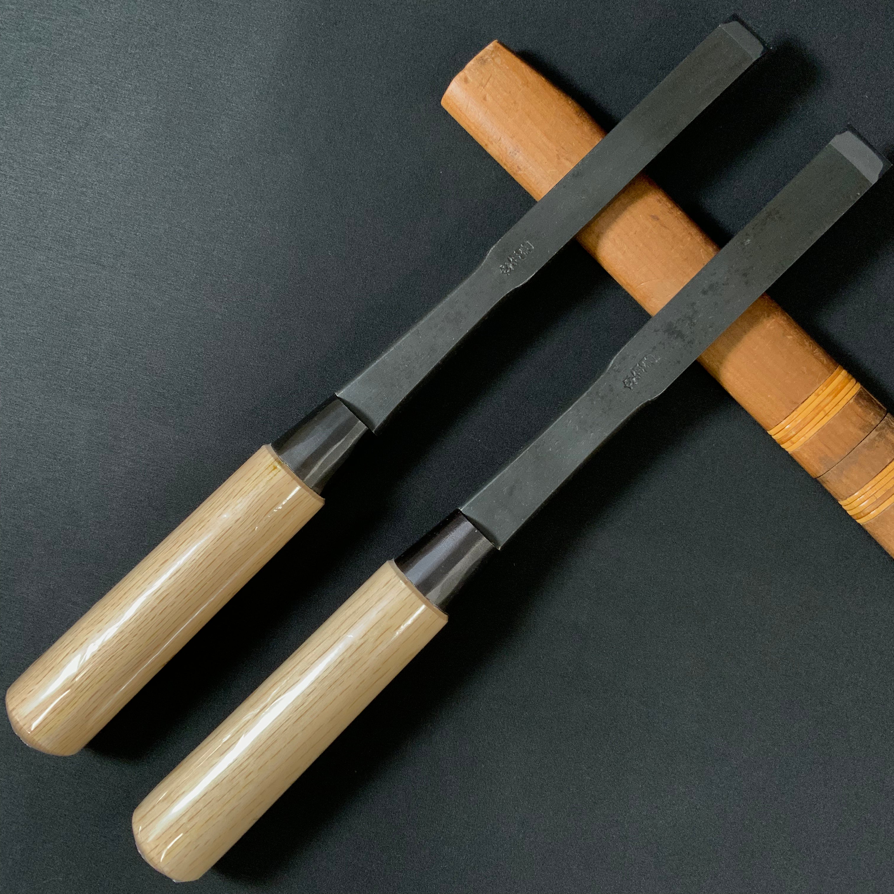 田斎作 黒仕上 腰型鑿 二枚裏 Tasai lumbar chisel Double Ura