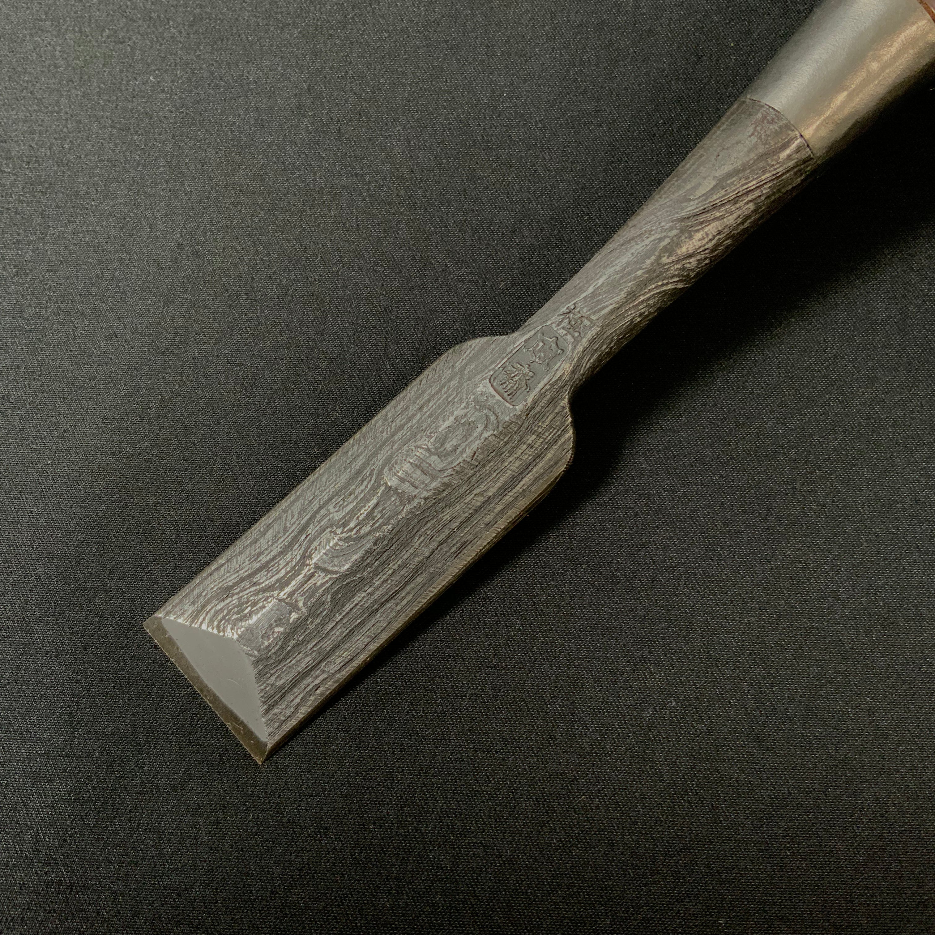 Tasai Watetsu Special Dovetail Bench chisels with Black wood handle 田斎作 和鉄 鎬追入鑿(突きのみ) 黒檀柄 24mm