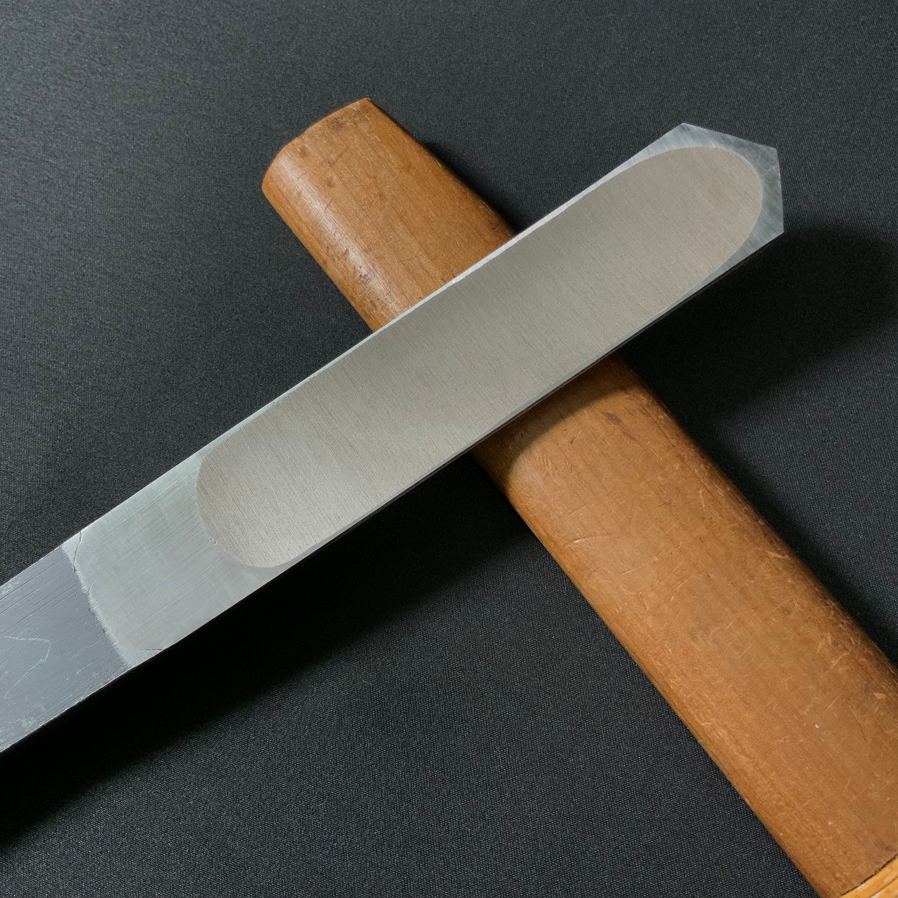 Tasai Kensaki Knives black finished with blue steel 田斎 黒仕上 剣先