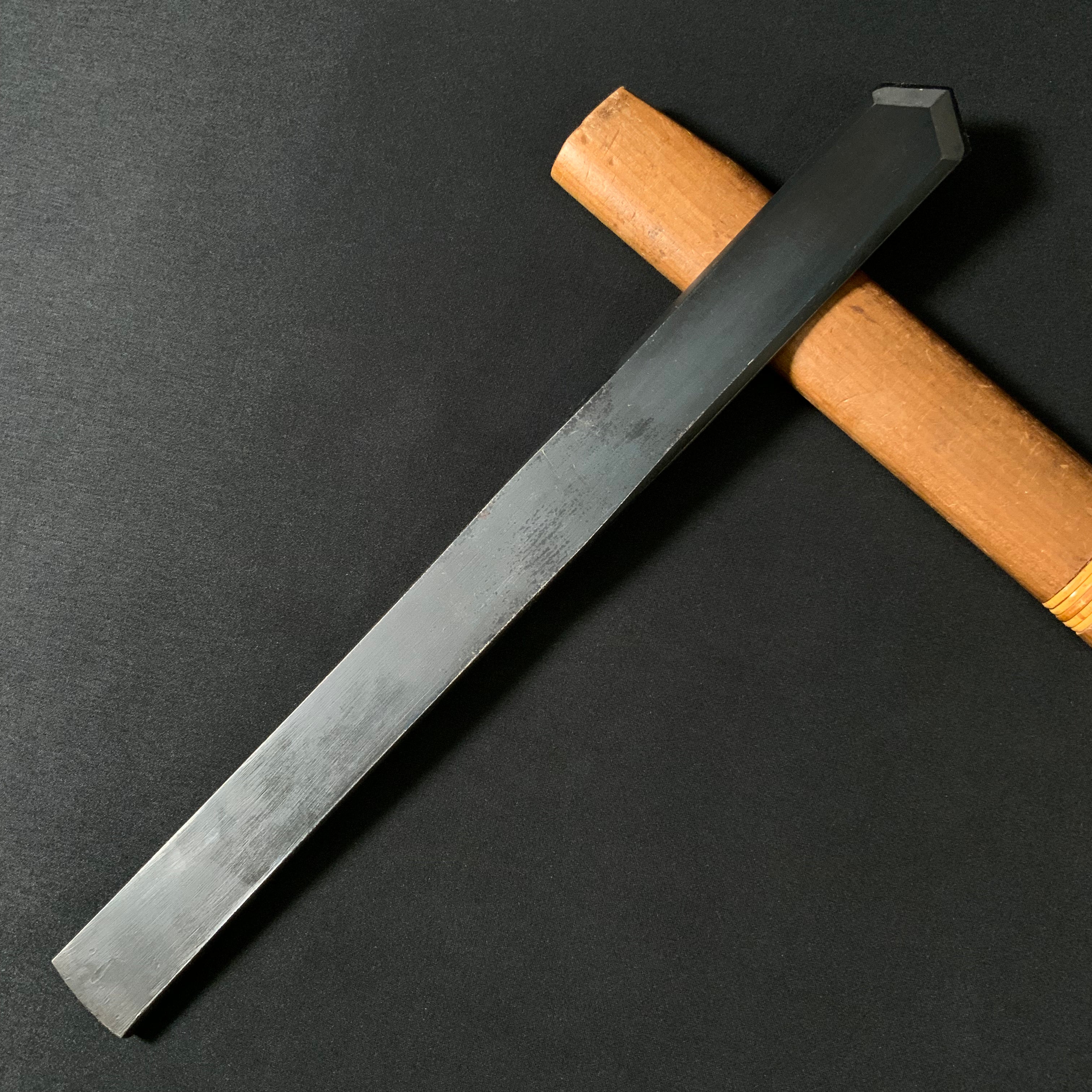 Tasai Kensaki Knives black finished with blue steel 田斎 黒仕上 剣先