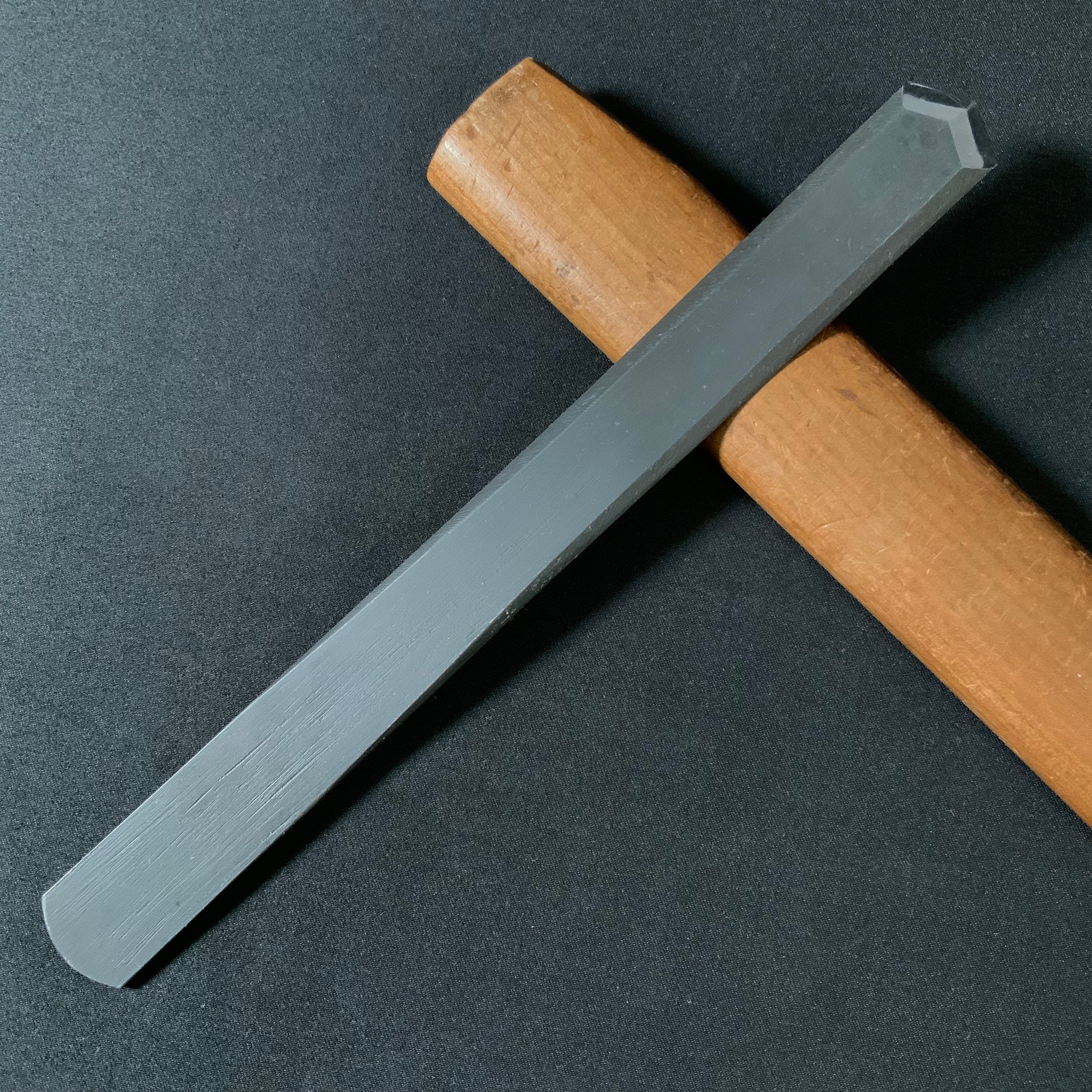 Tasai Kensaki Knives (usumuki) black finished with blue steel 田斎 黒仕上 剣先(薄向)