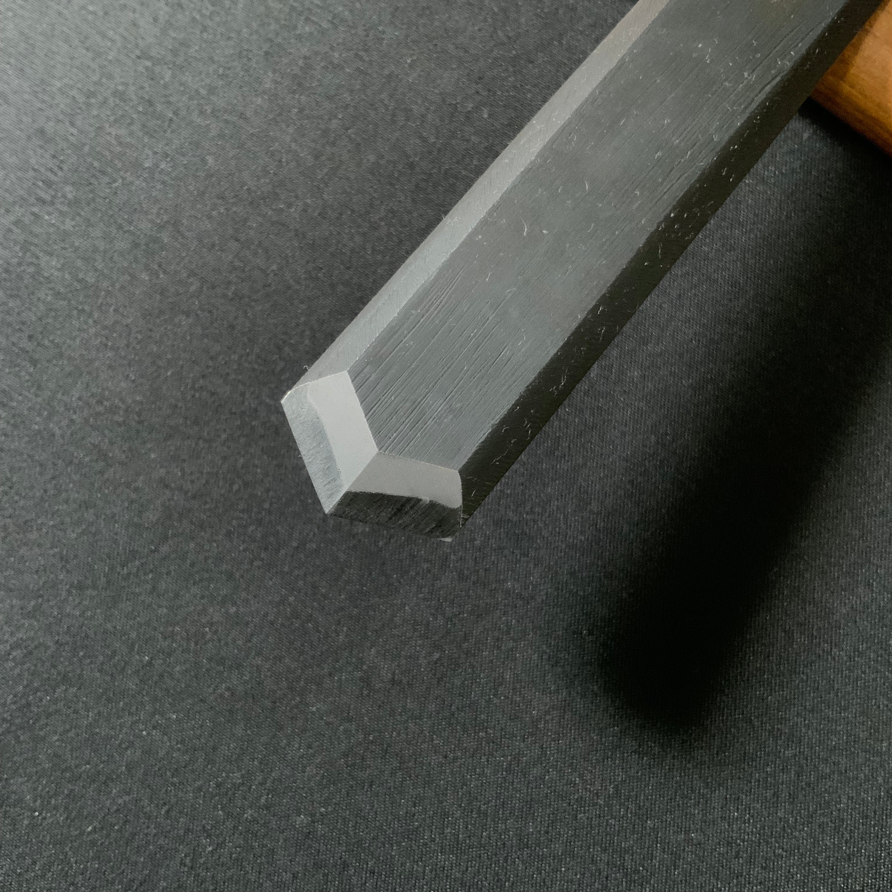 Tasai Kensaki Knives (usumuki) black finished with blue steel 田斎 黒仕上 剣先(薄向)