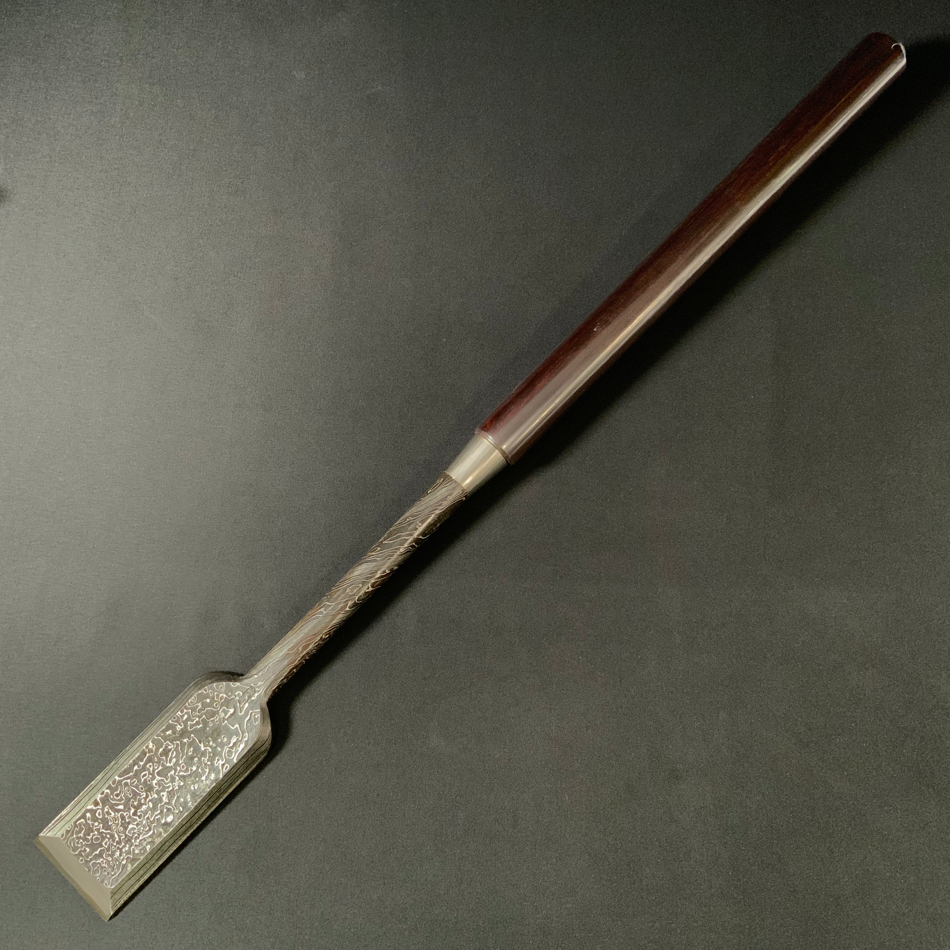 Tasai Mokume Special Slick Chisel with Japanese Evony Handle 田斎 木目 本突鑿 黒檀柄 54mm