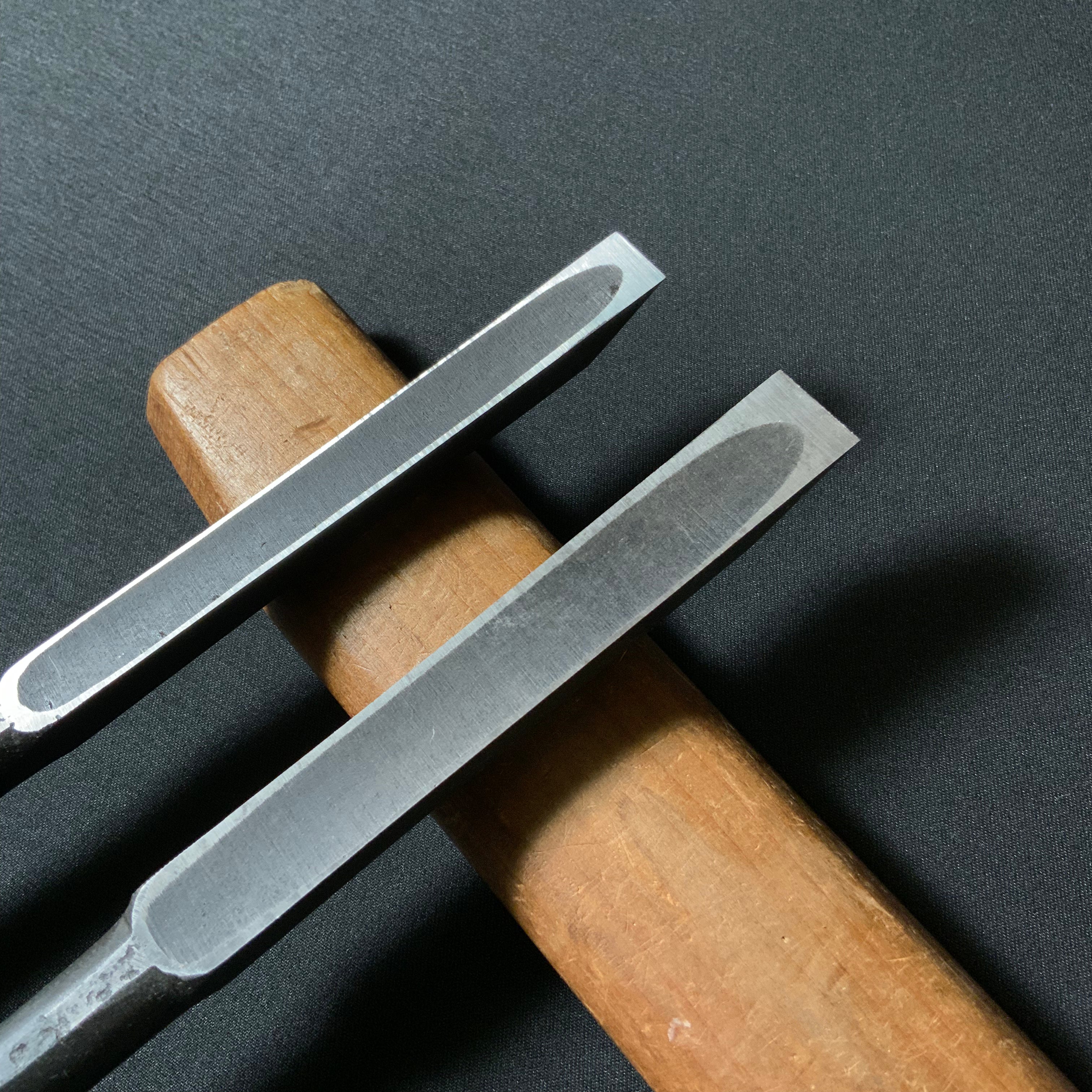国明 厚鑿 打桂 赤樫柄 Kuniaki Thick Timber Chisels with White Steel