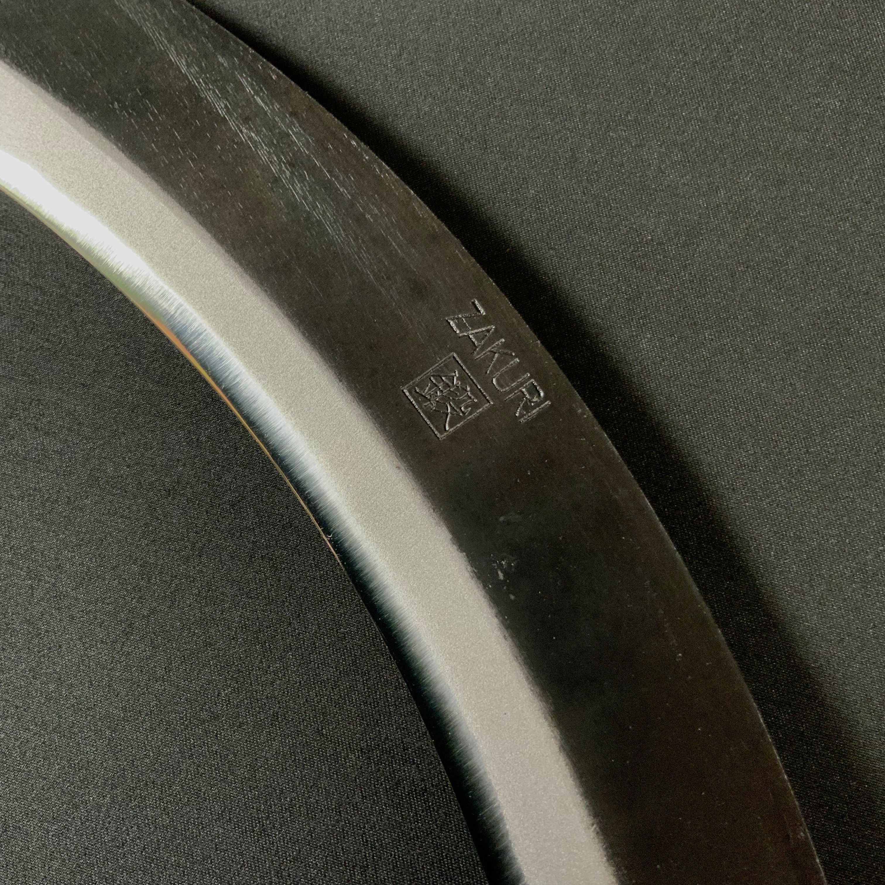 土佐刃物 木工用銑 両手用皮はぎ 曲刃 150mm ZAKURI Sen Woodworking Round Drawknife White Steel