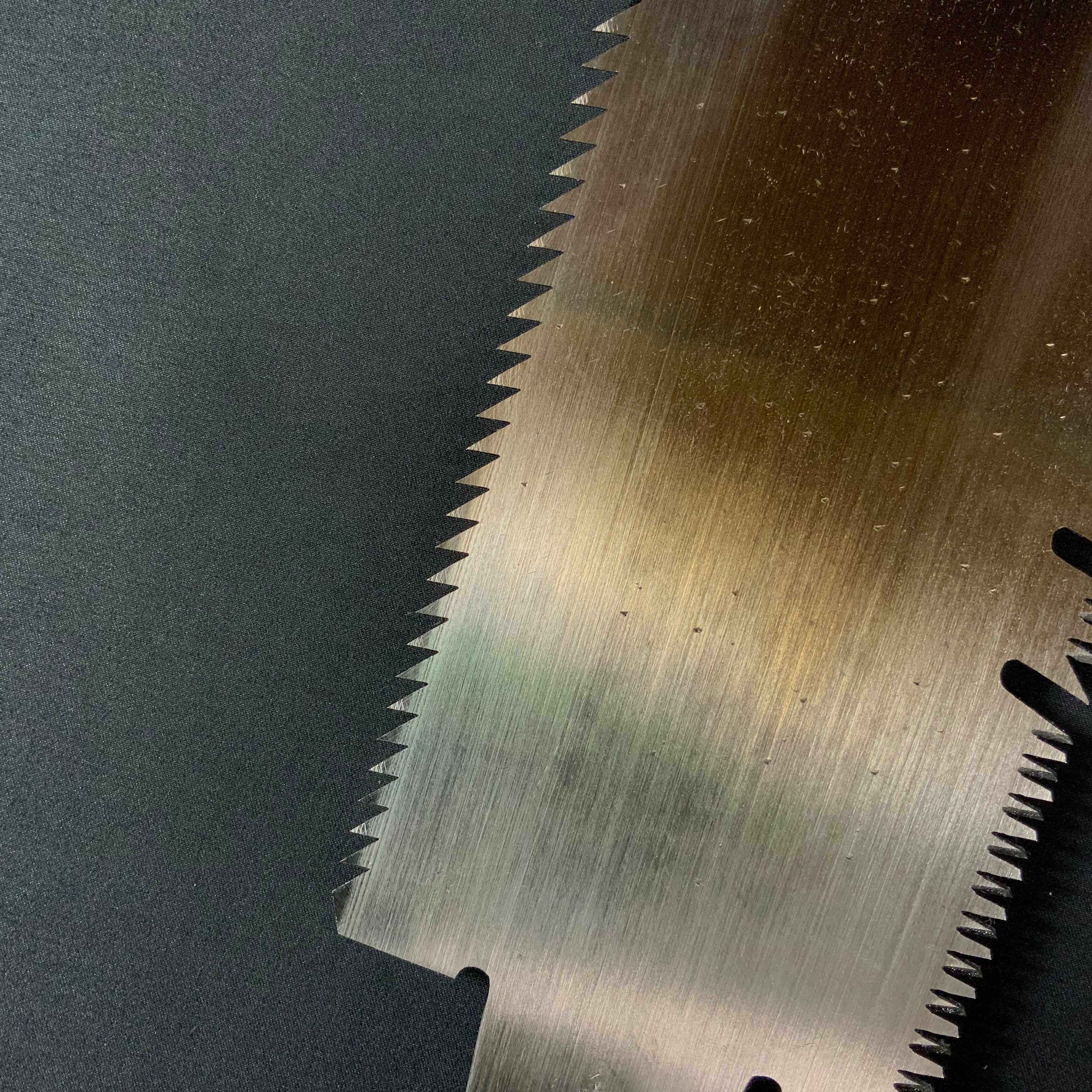 #217 Nagakatsu Double Edge Saw Eddy Type Handles set by Kurashige For Soft Wood 渦巻き柄 両刃鋸 280mm 針葉材用