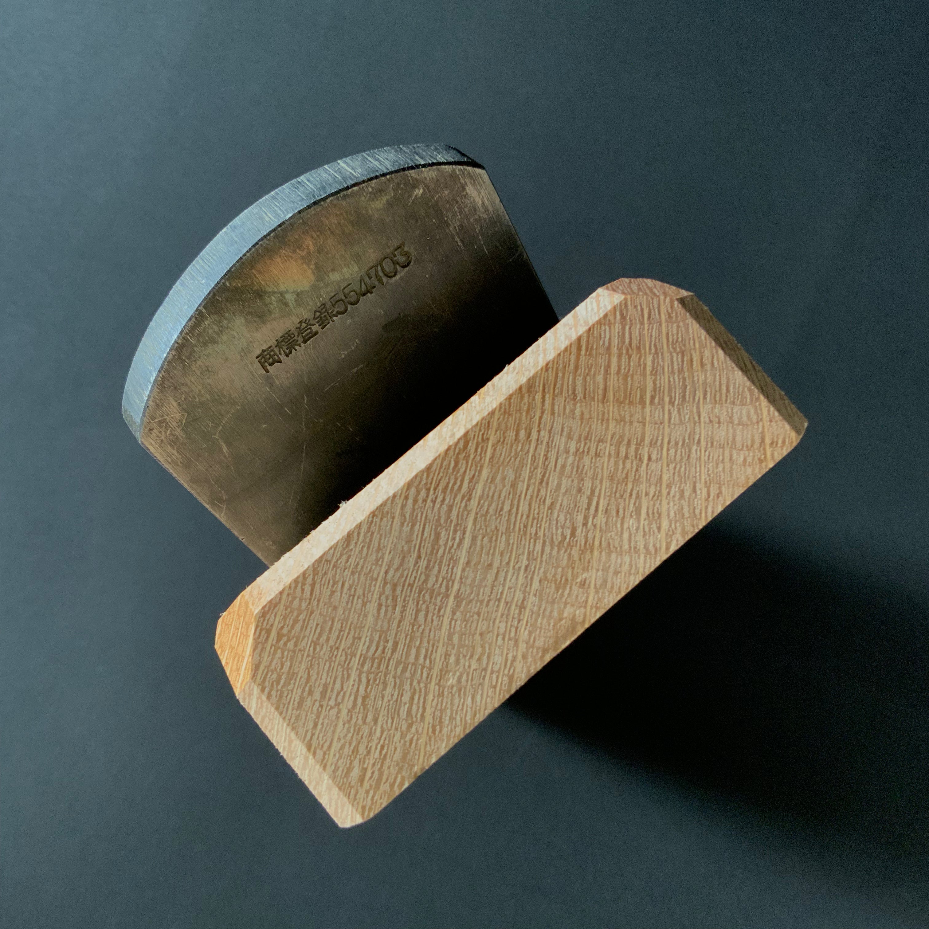 掘出し物 東源次 仕上鉋 白樫台 70mm Old stock Azuma-Genji Smoothing Plane (Kanna) with White Oak dai