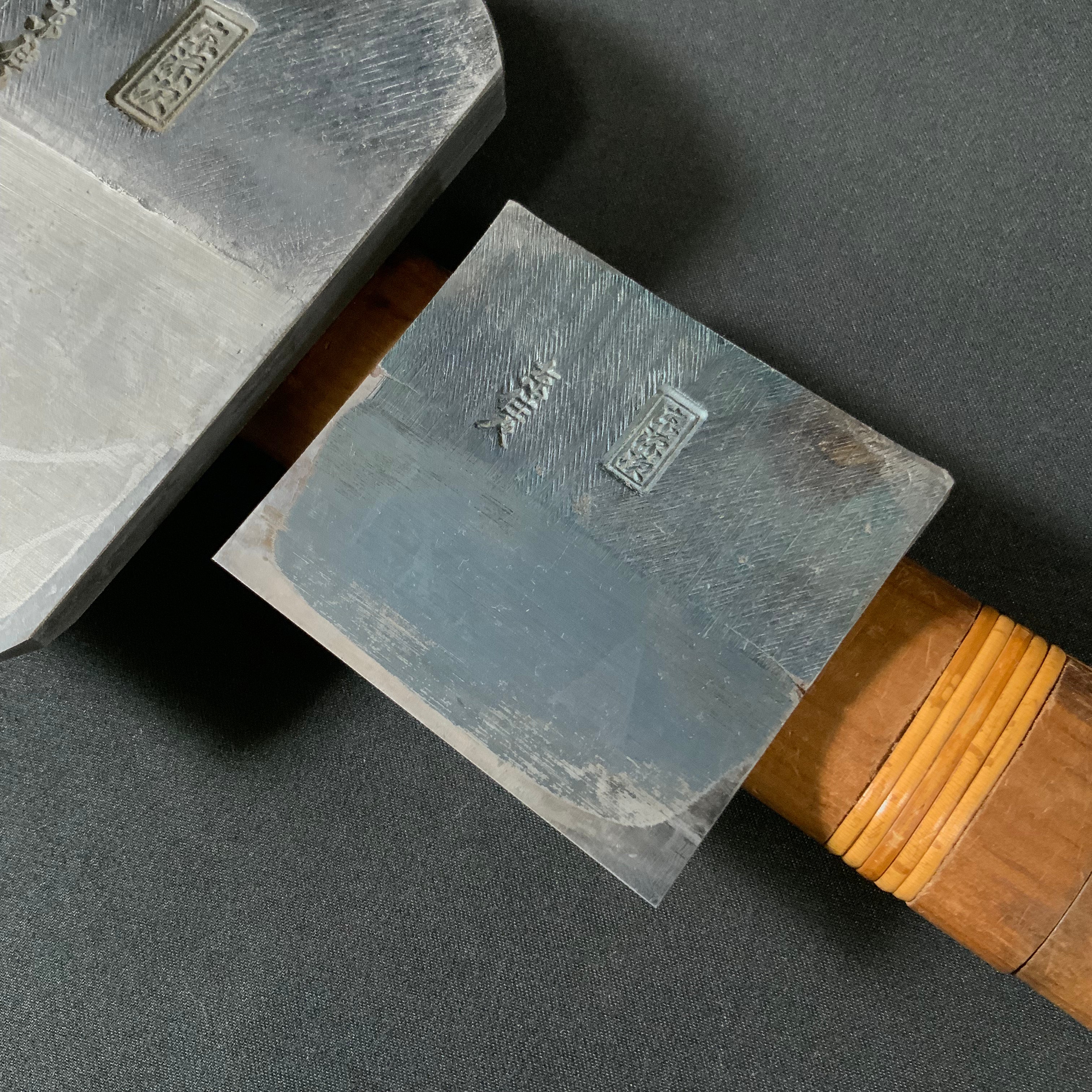 掘出し物 東源次 仕上鉋 白樫台 70mm Old stock Azuma-Genji Smoothing Plane (Kanna) with White Oak dai