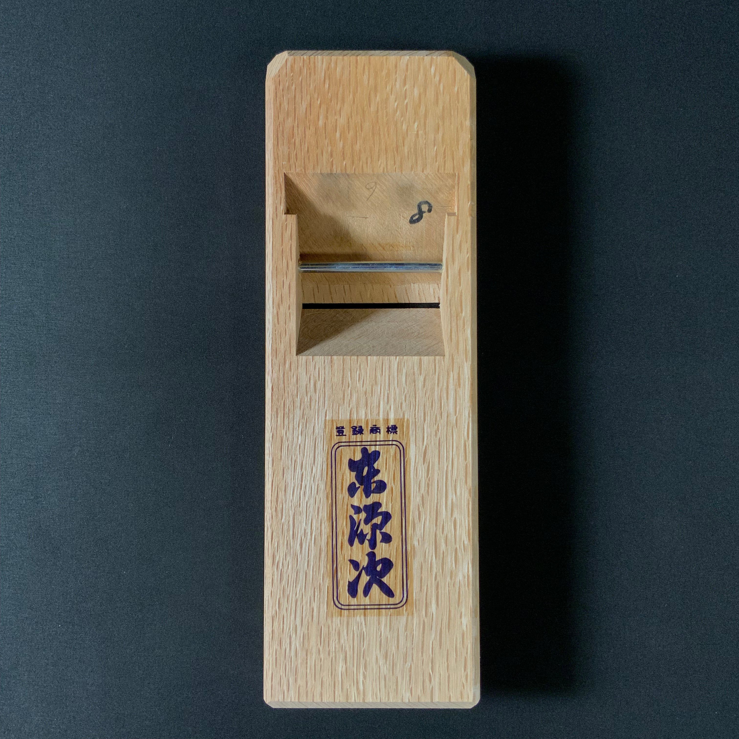 掘出し物 東源次 仕上鉋 白樫台 70mm Old stock Azuma-Genji Smoothing Plane (Kanna) with White Oak dai
