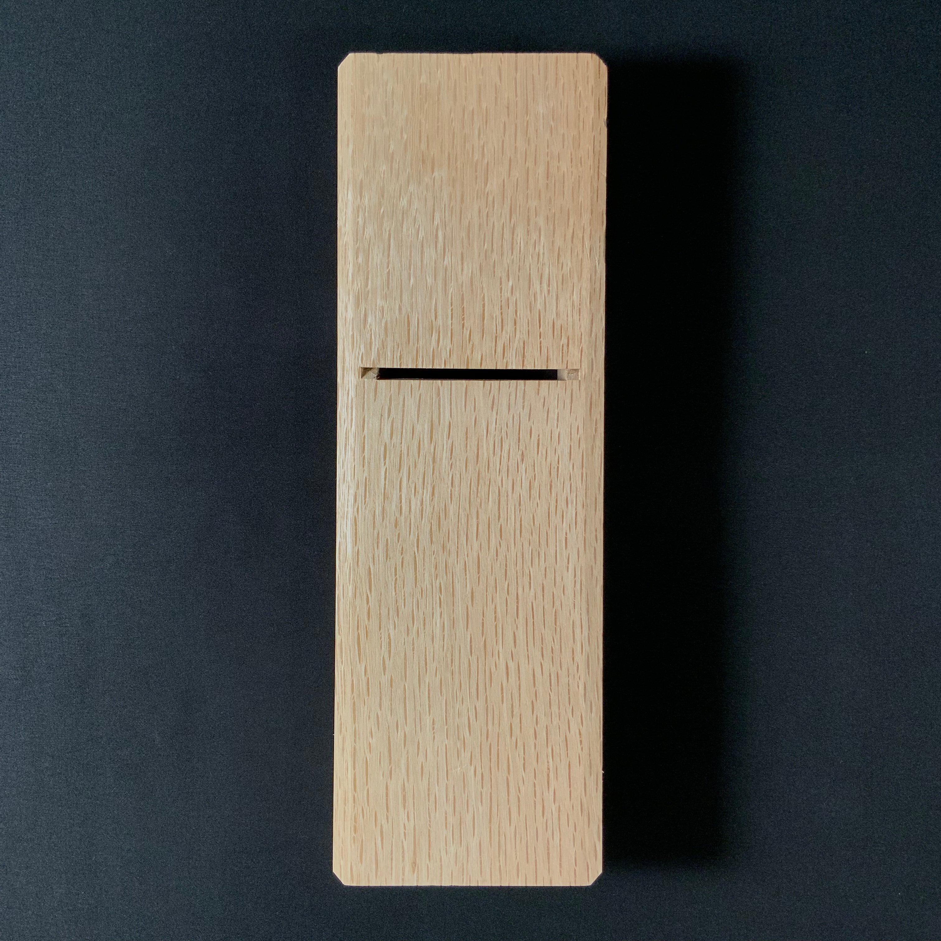 掘出し物 東源次 仕上鉋 白樫台 70mm Old stock Azuma-Genji Smoothing Plane (Kanna) with White Oak dai