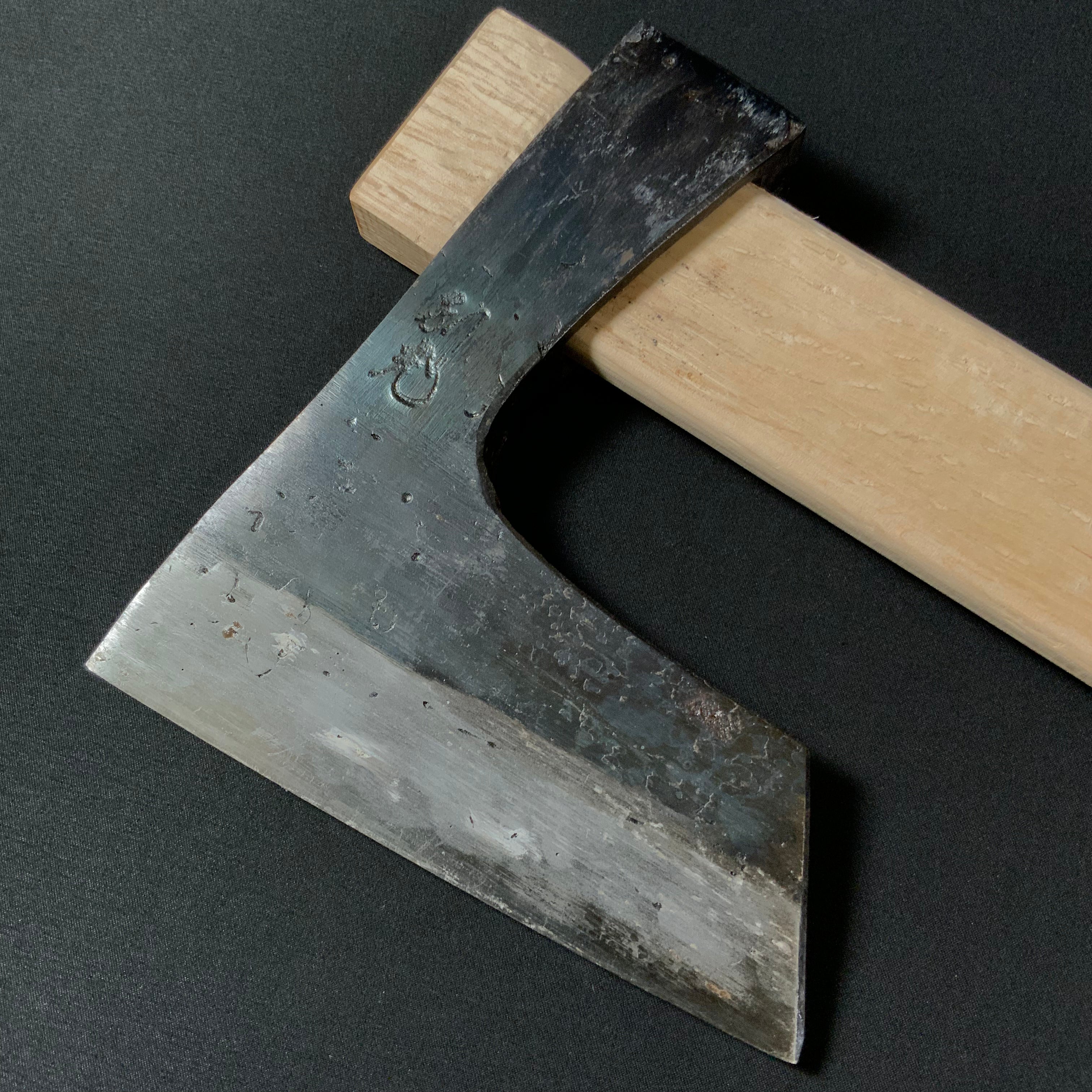 #Mk24 掘出し物 鉞 木割り斧 300匁 Old stock Japanese Carpenter's Axe Masakari